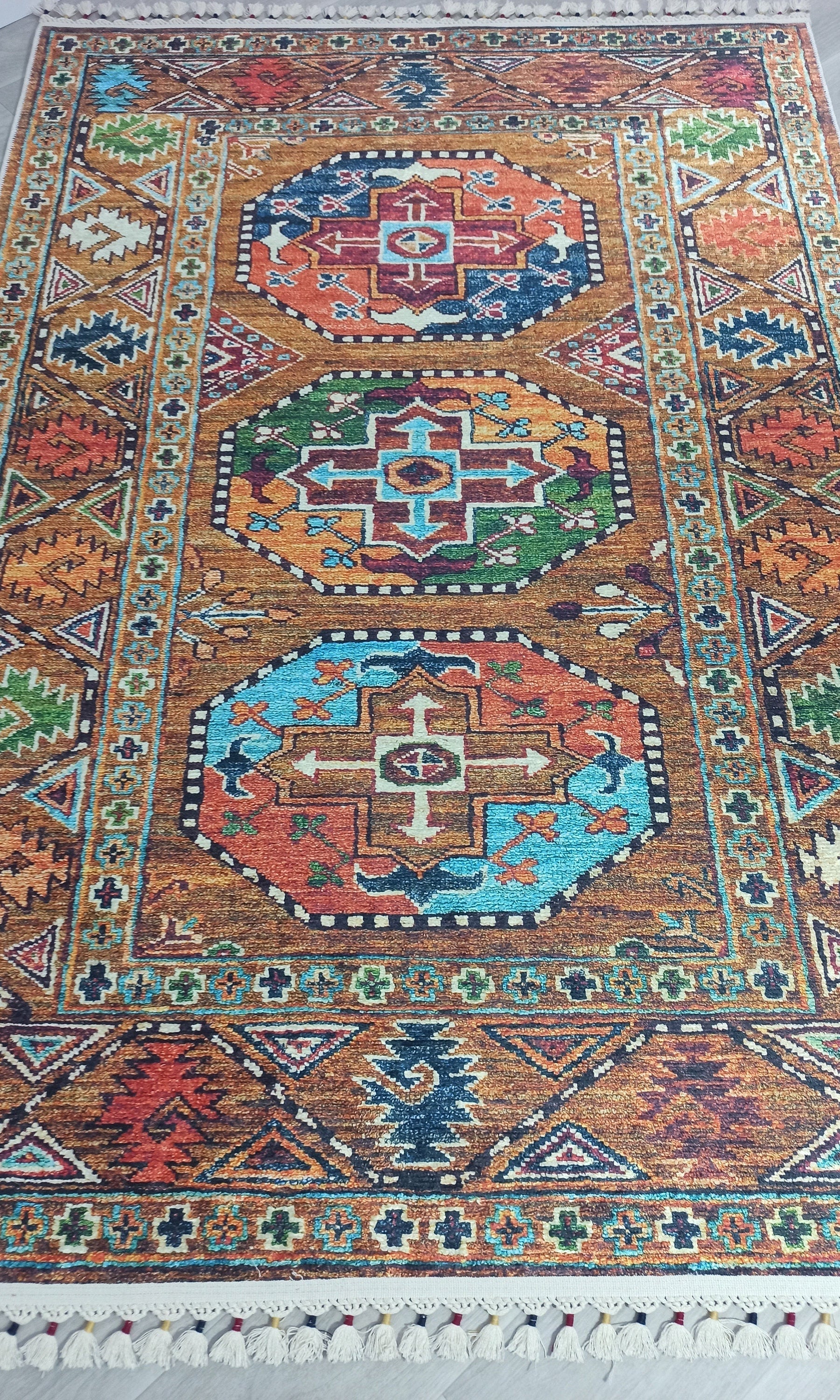 Sanae Rug Turkish Geometric Multi Color Rug