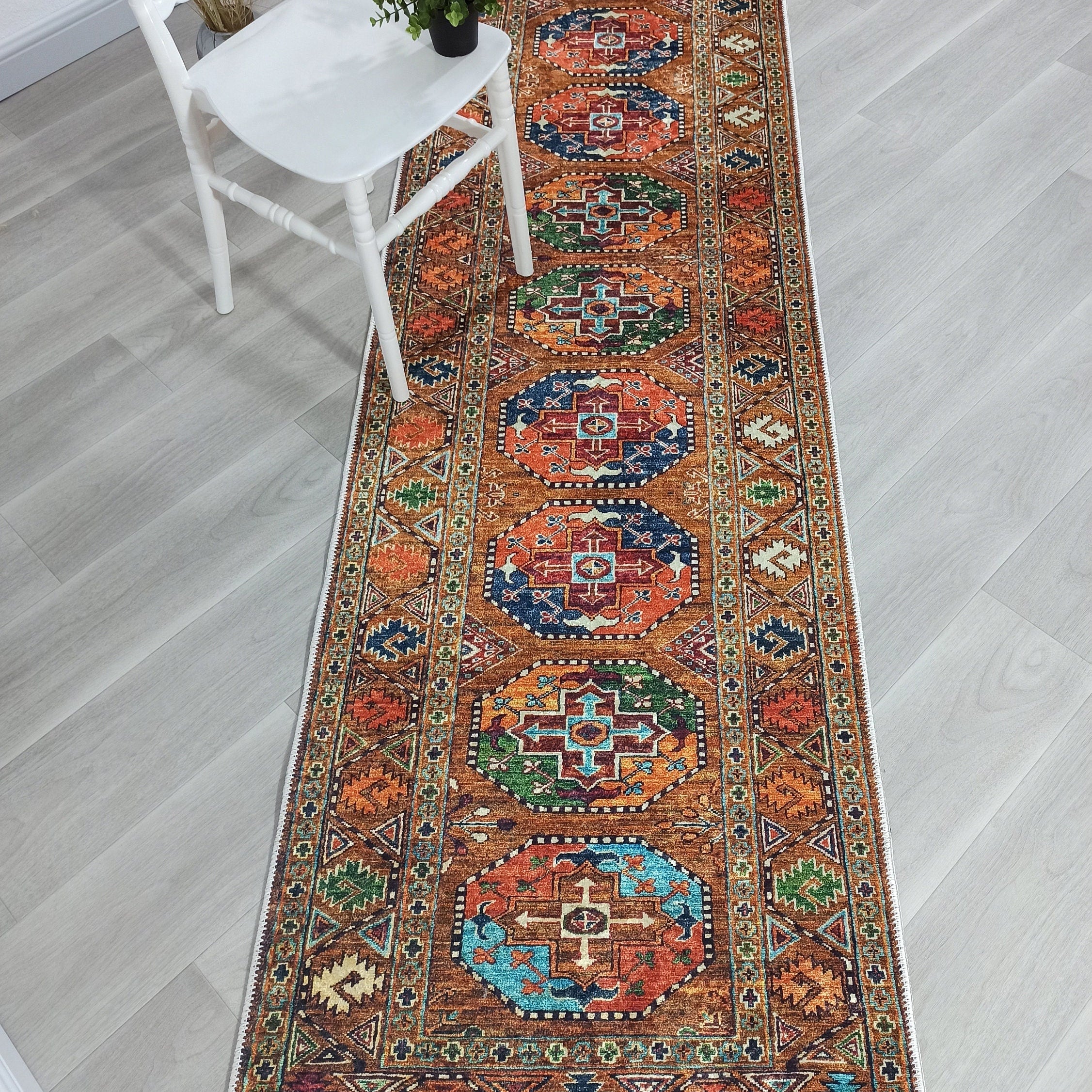 Sanae Rug Turkish Geometric Multi Color Rug