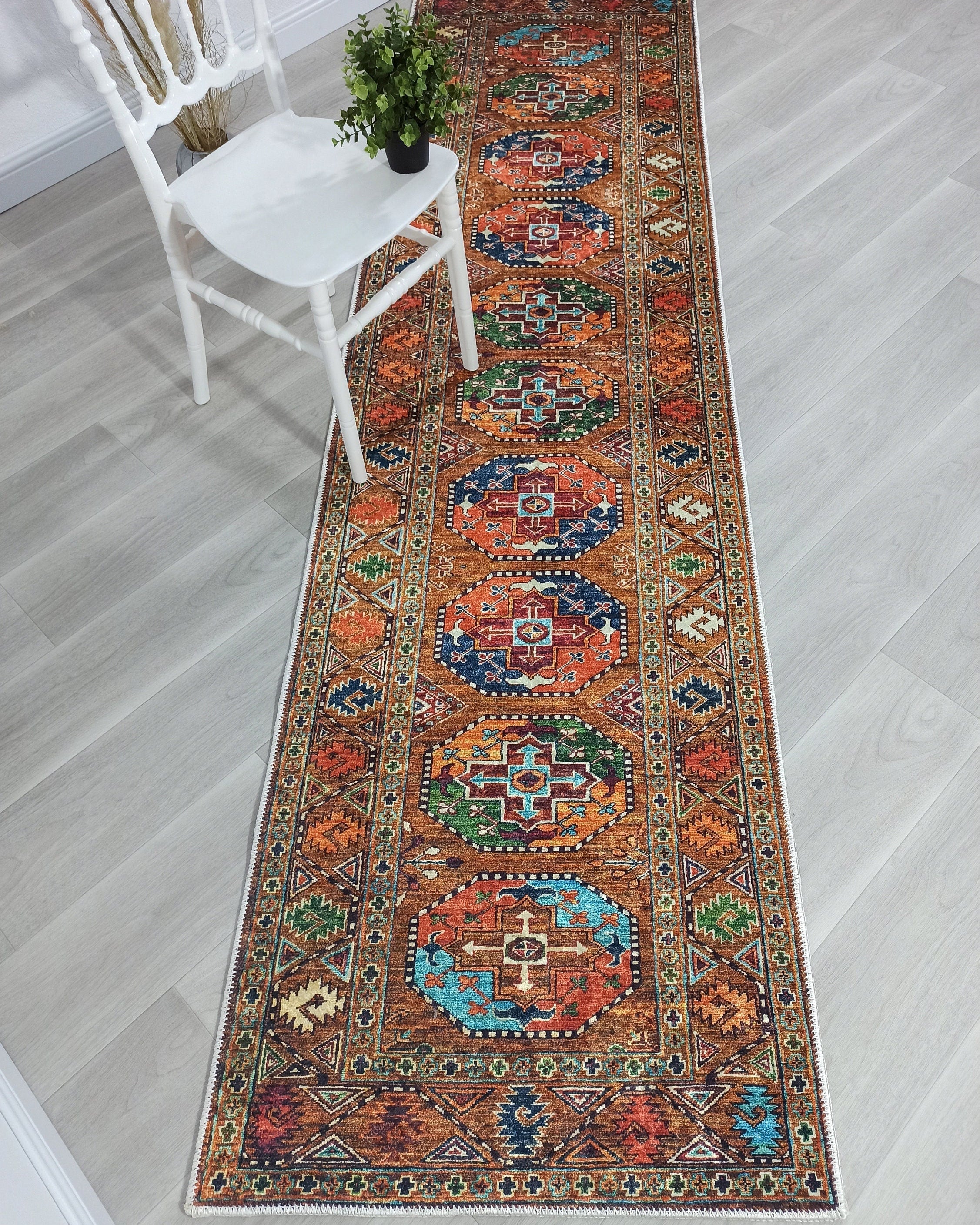 Sanae Rug Turkish Geometric Multi Color Rug