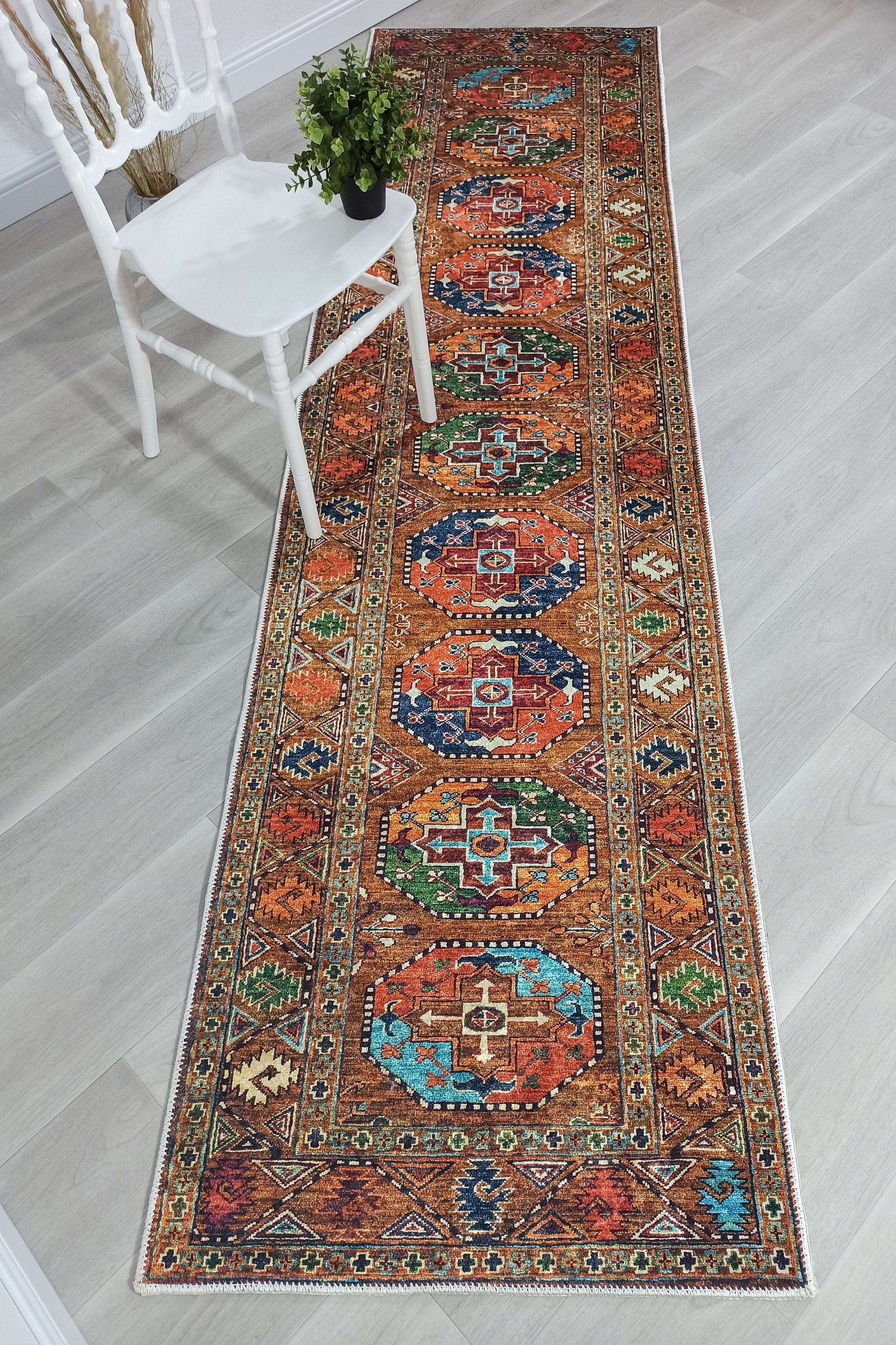 Sanae Rug Turkish Geometric Multi Color Rug