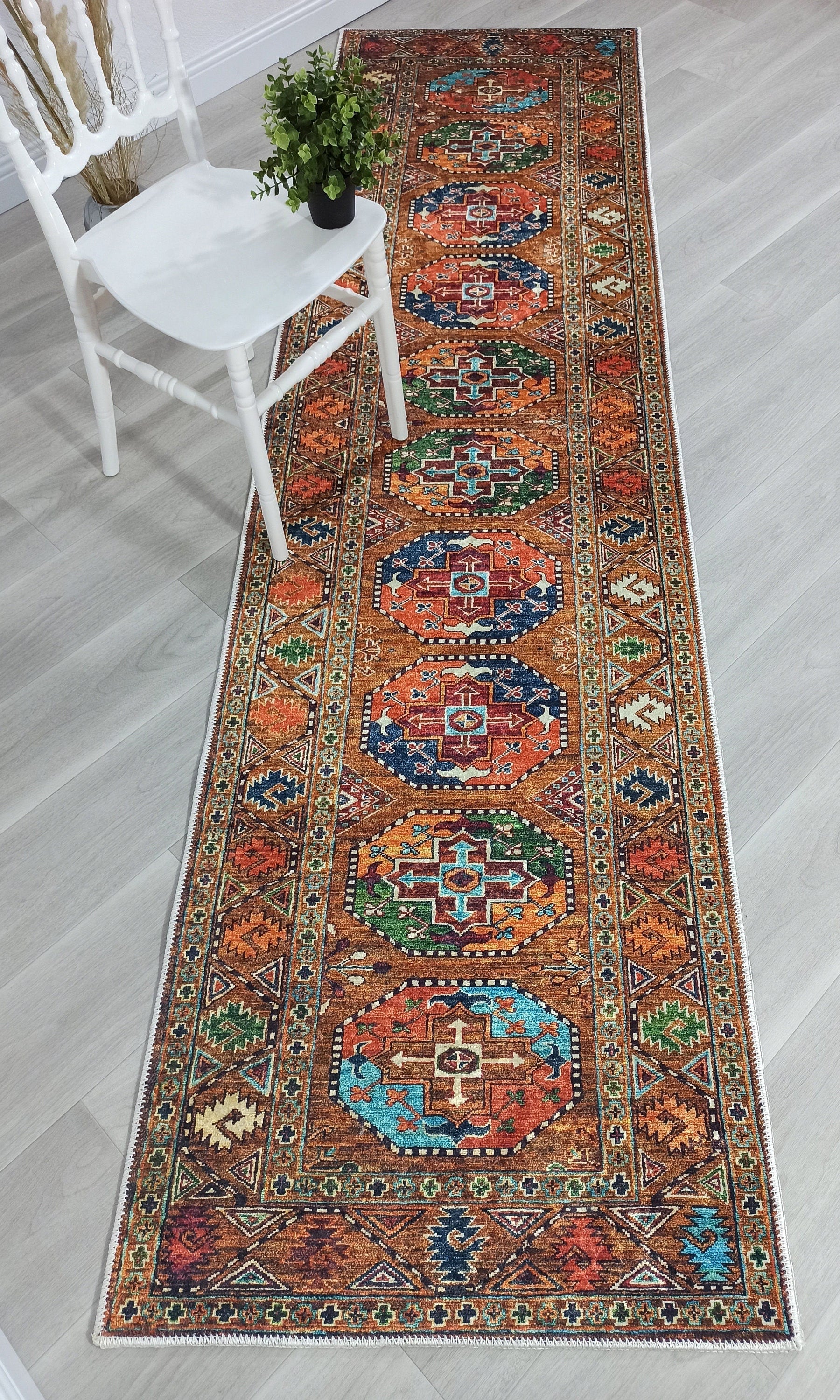 Sanae Rug Turkish Geometric Multi Color Rug
