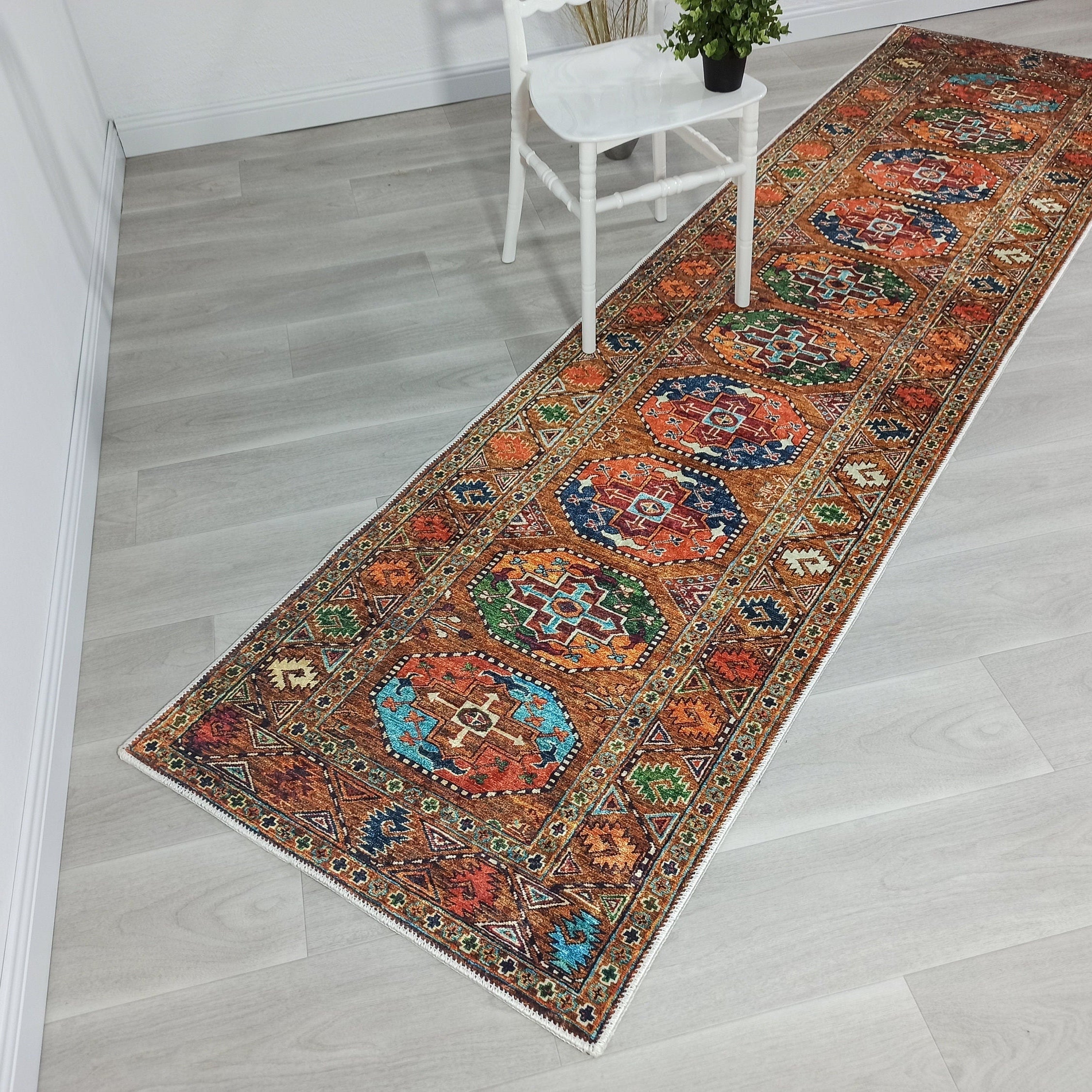 Sanae Rug Turkish Geometric Multi Color Rug