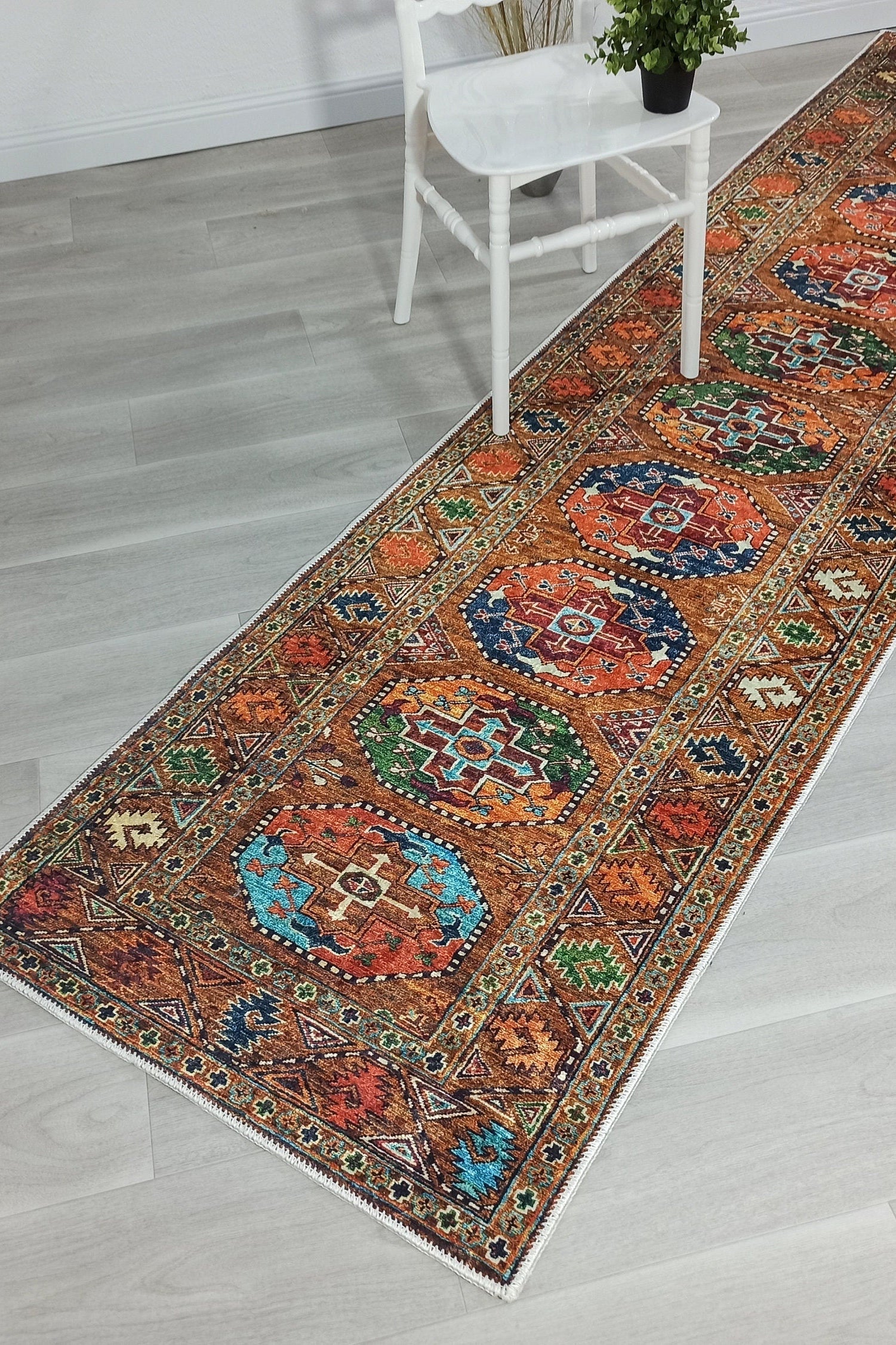 Sanae Rug Turkish Geometric Multi Color Rug