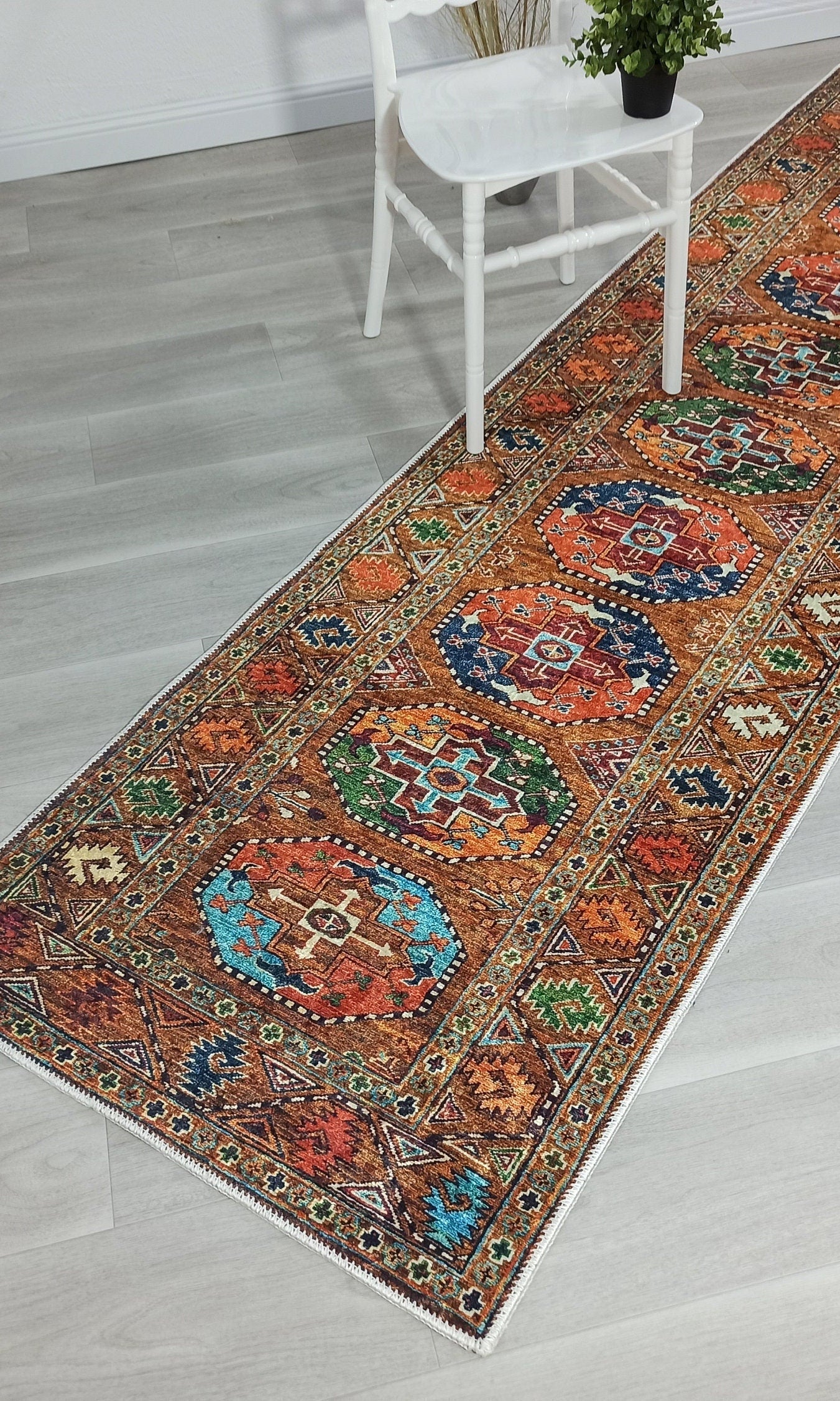 Sanae Rug Turkish Geometric Multi Color Rug