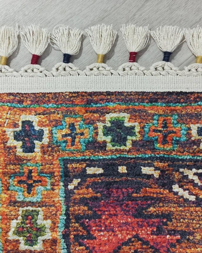 Sanae Rug Turkish Geometric Multi Color Rug