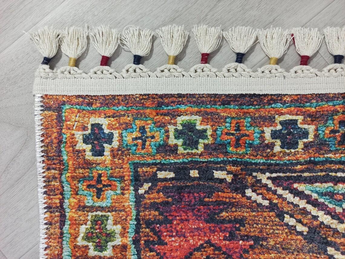 Sanae Rug Turkish Geometric Multi Color Rug