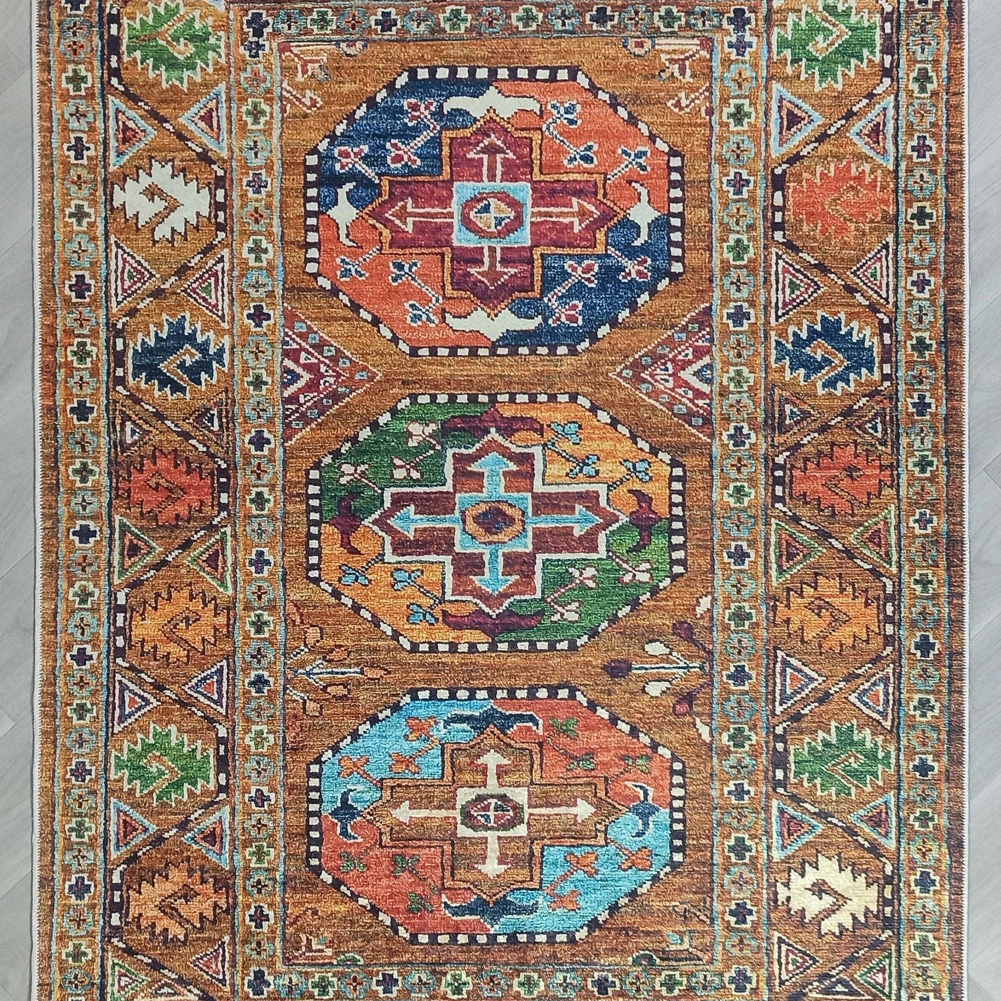 Sanae Rug Turkish Geometric Multi Color Rug