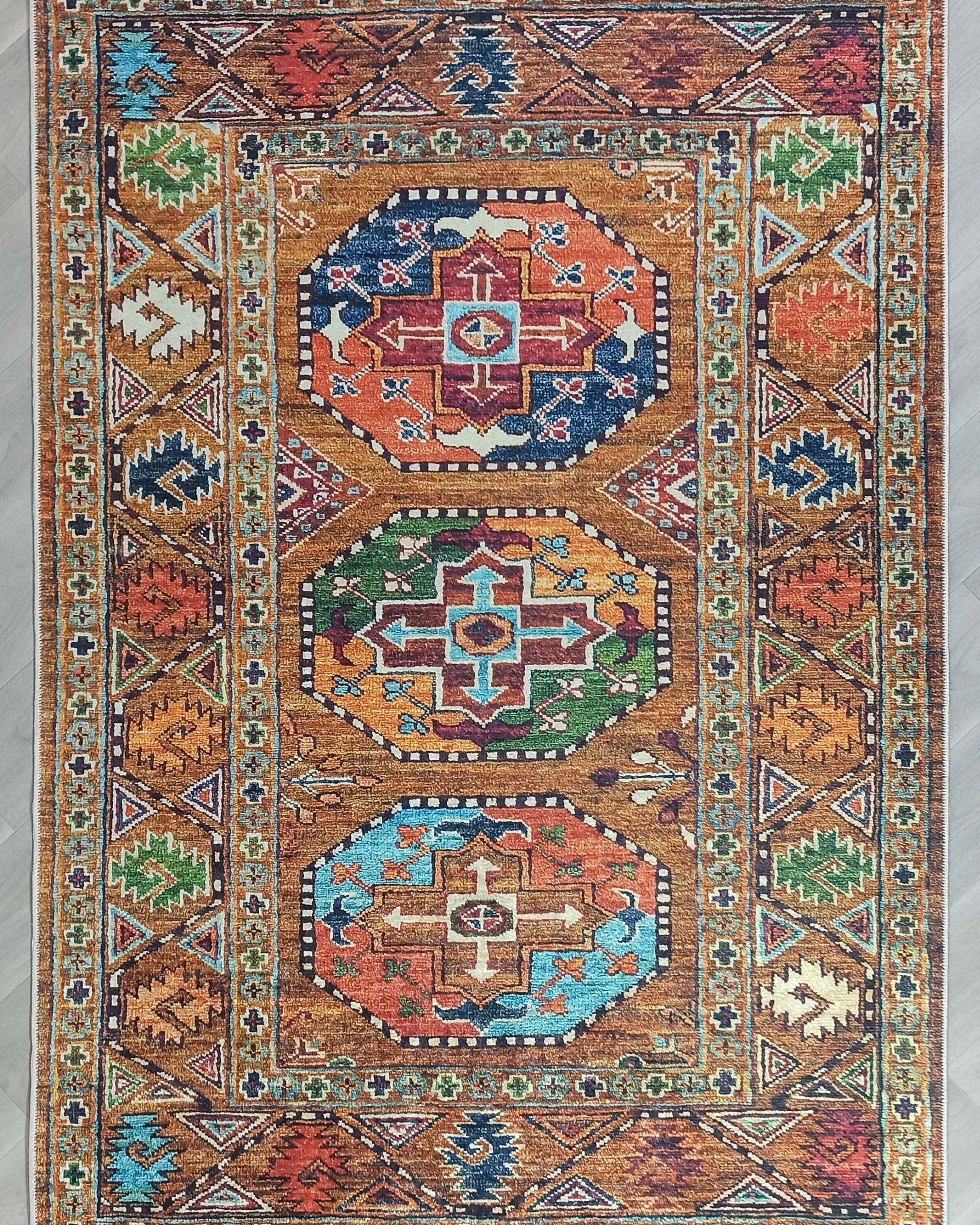 Sanae Rug Turkish Geometric Multi Color Rug