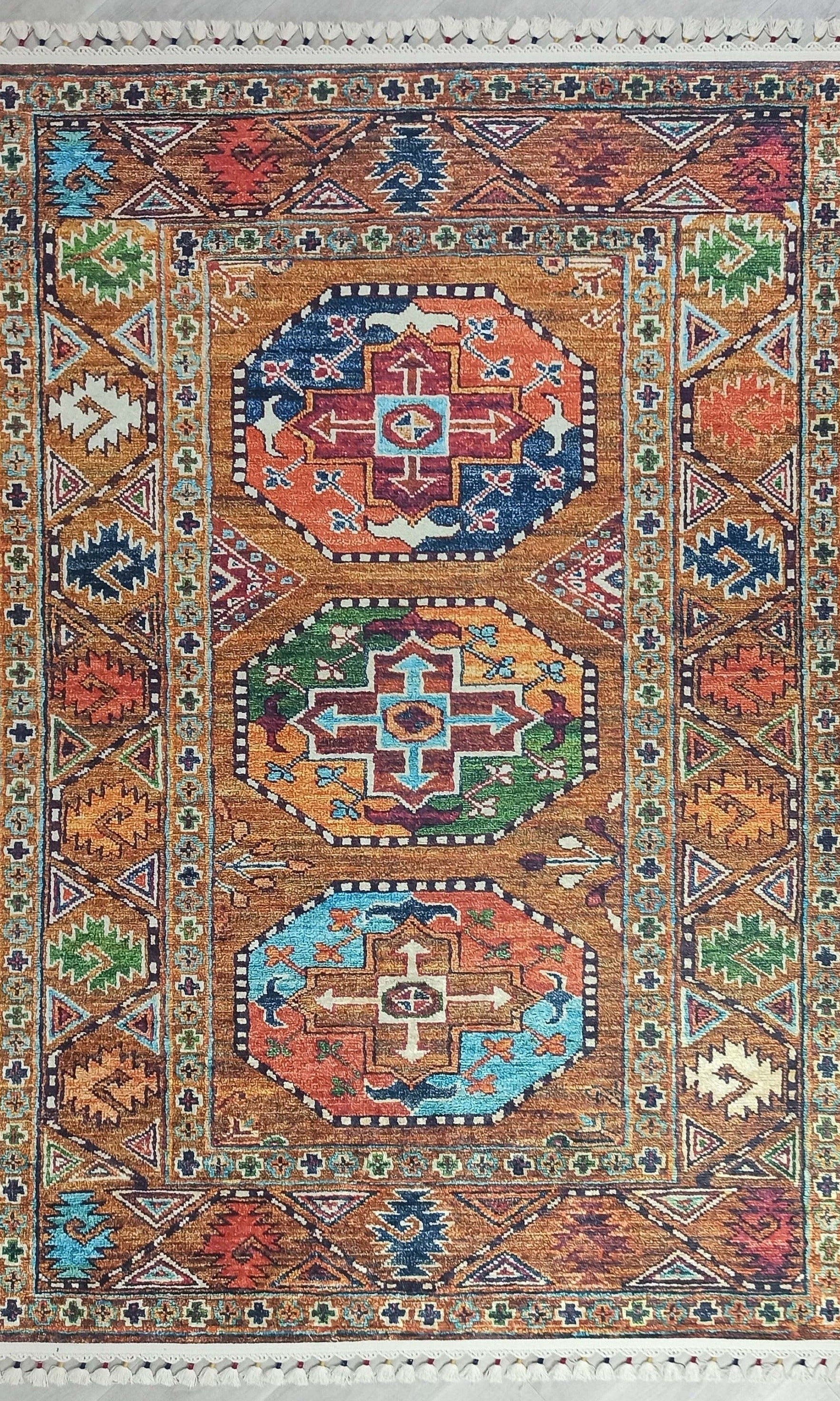 Sanae Rug Turkish Geometric Multi Color Rug