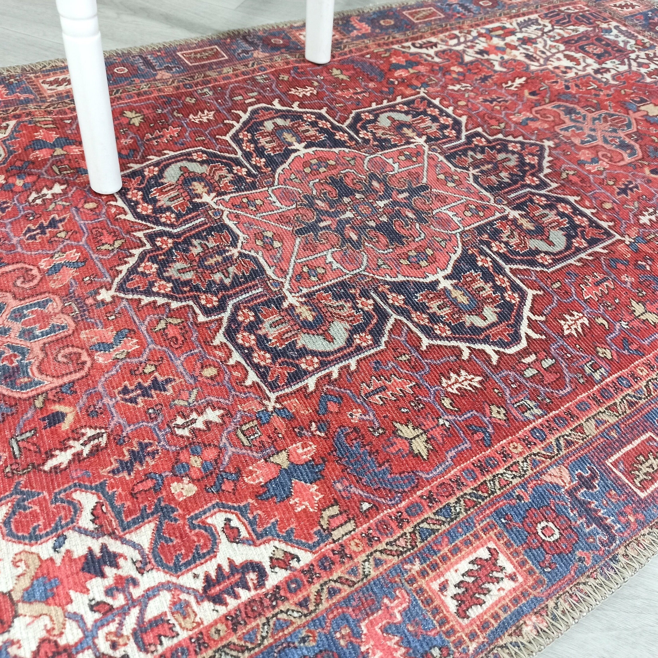 Sara Rug Antique Persian Faded Red Rug