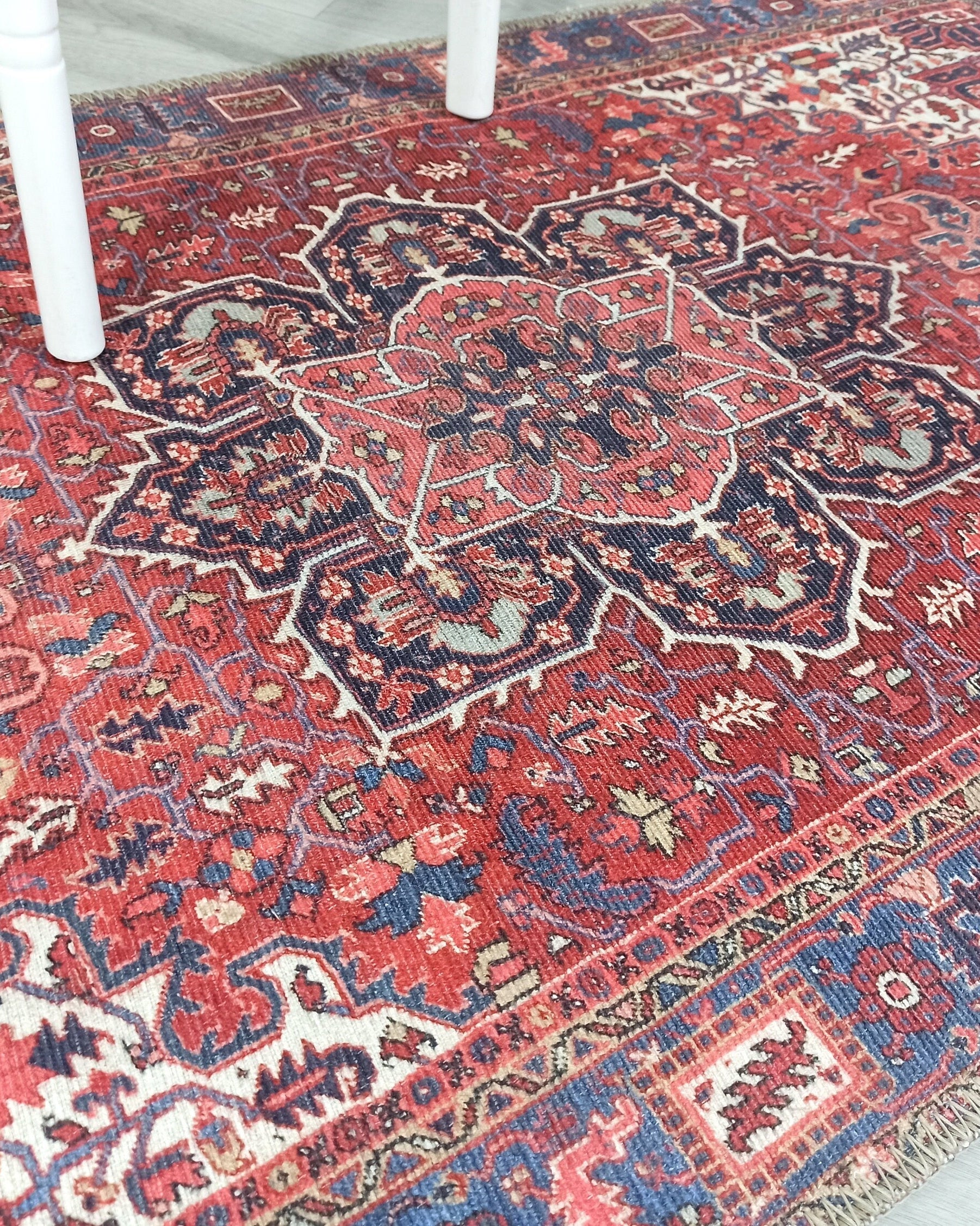 Sara Rug Antique Persian Faded Red Rug