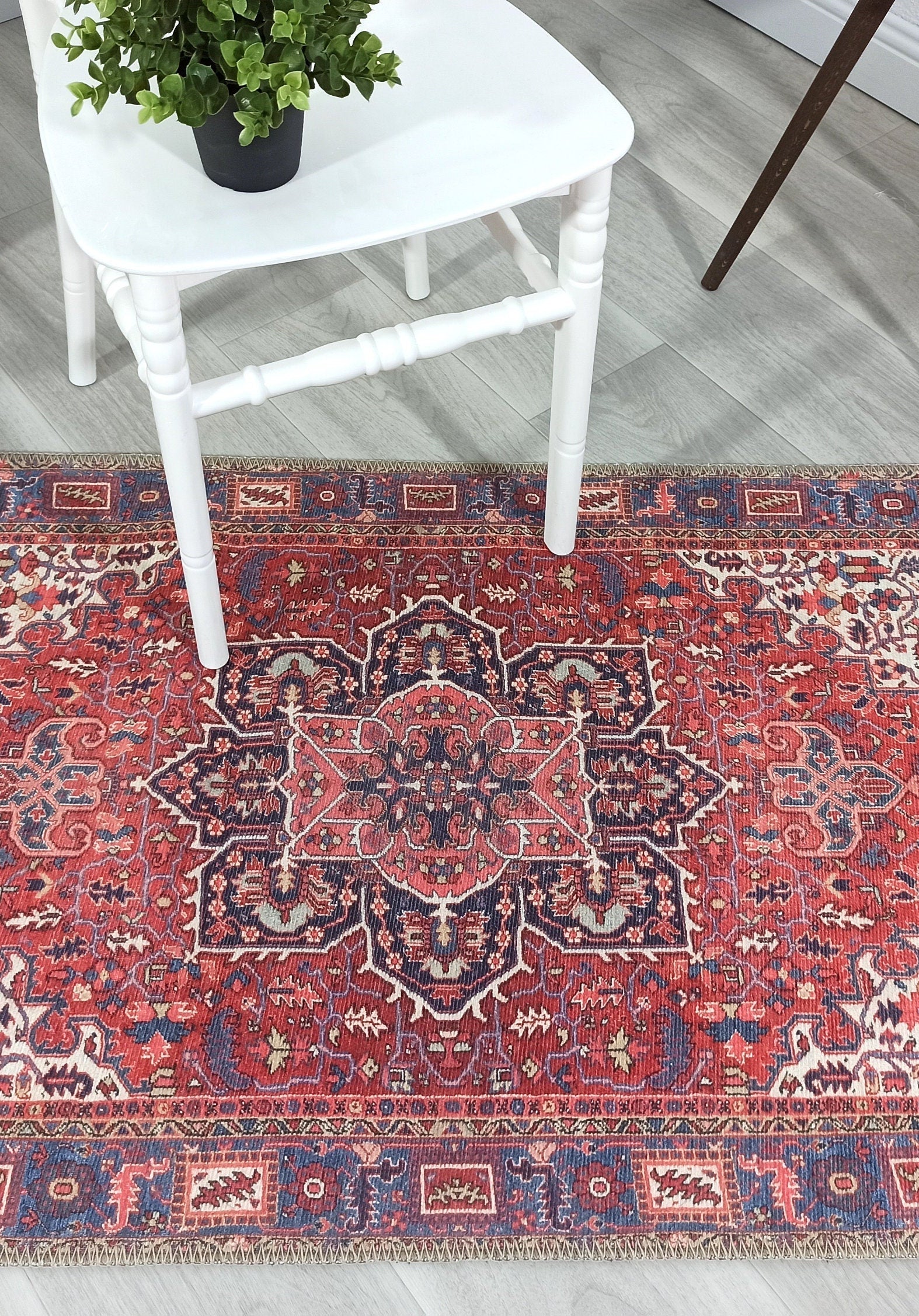 Sara Rug Antique Persian Faded Red Rug
