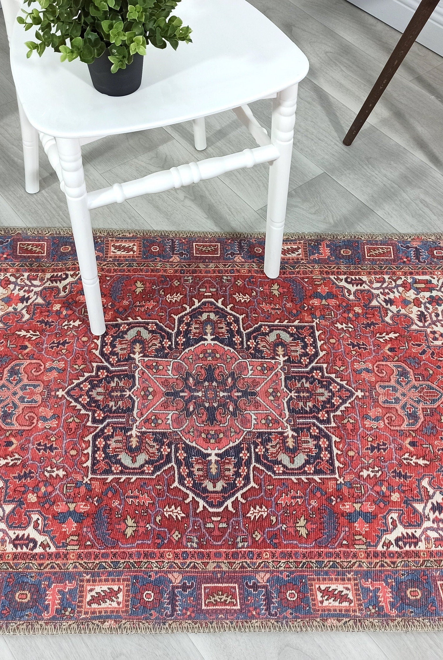 Sara Rug Antique Persian Faded Red Rug