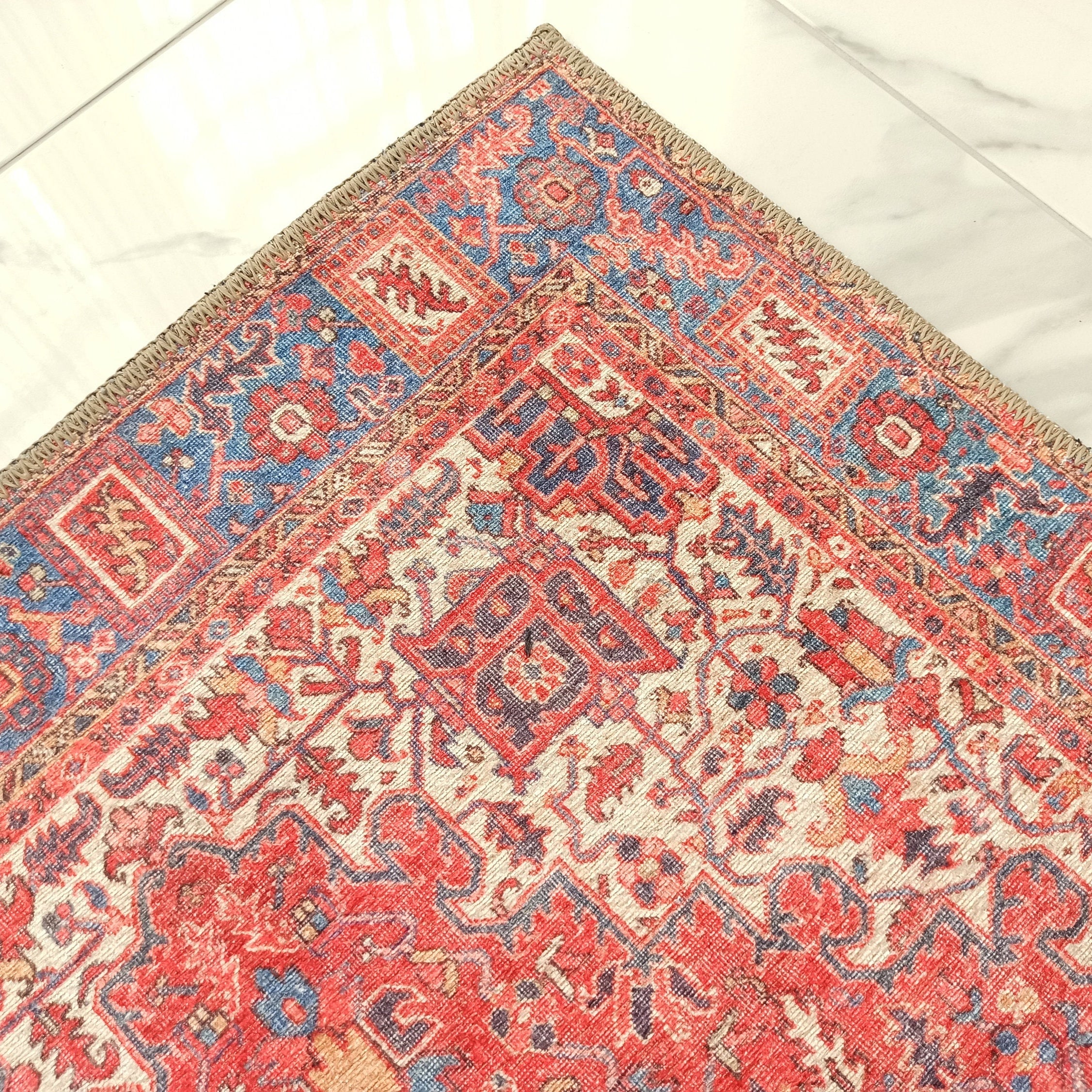 Sara Rug Antique Persian Faded Red Rug
