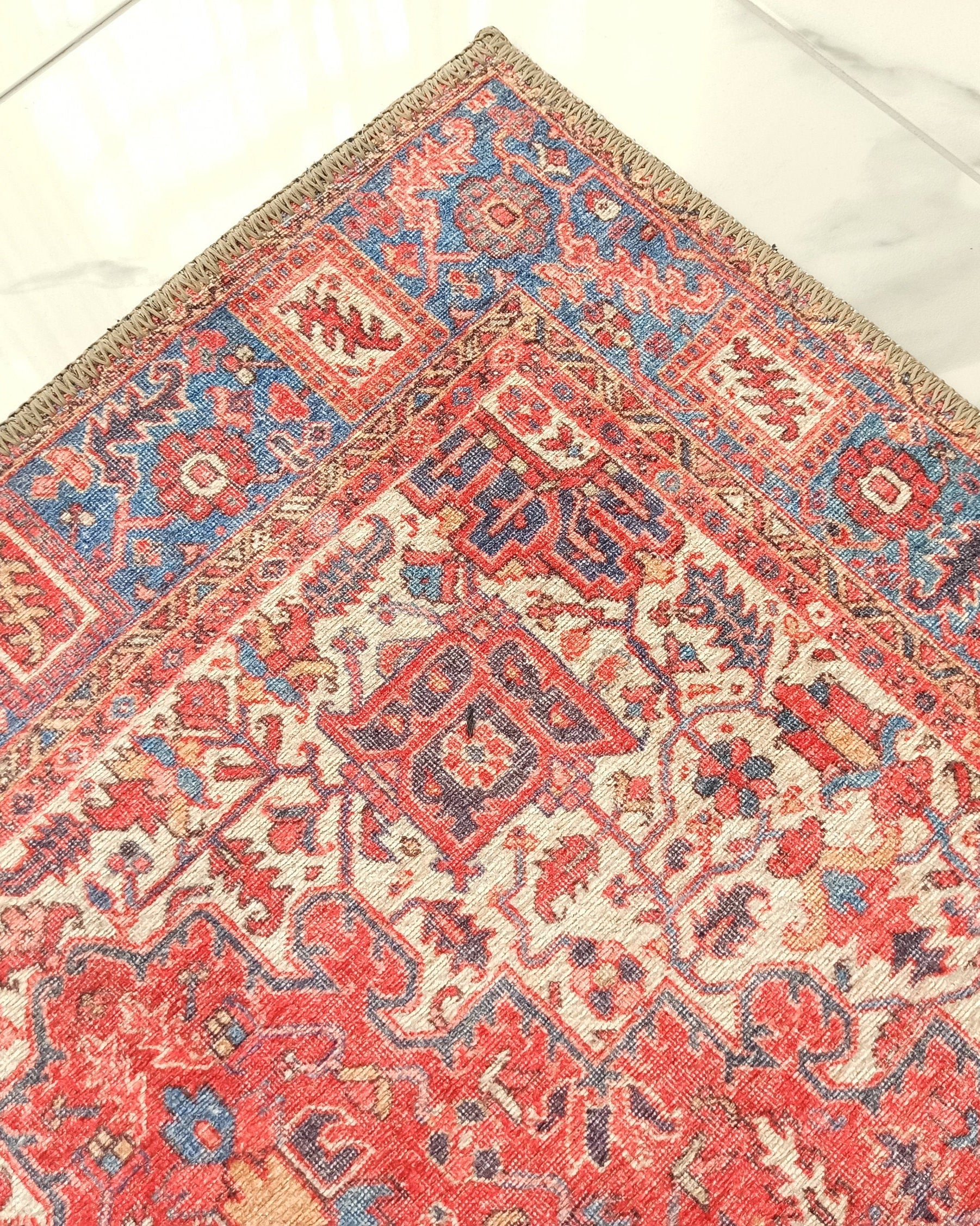 Sara Rug Antique Persian Faded Red Rug