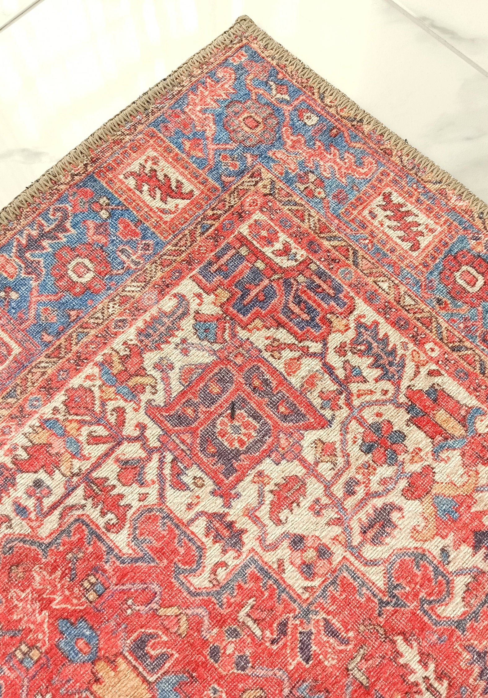 Sara Rug Antique Persian Faded Red Rug