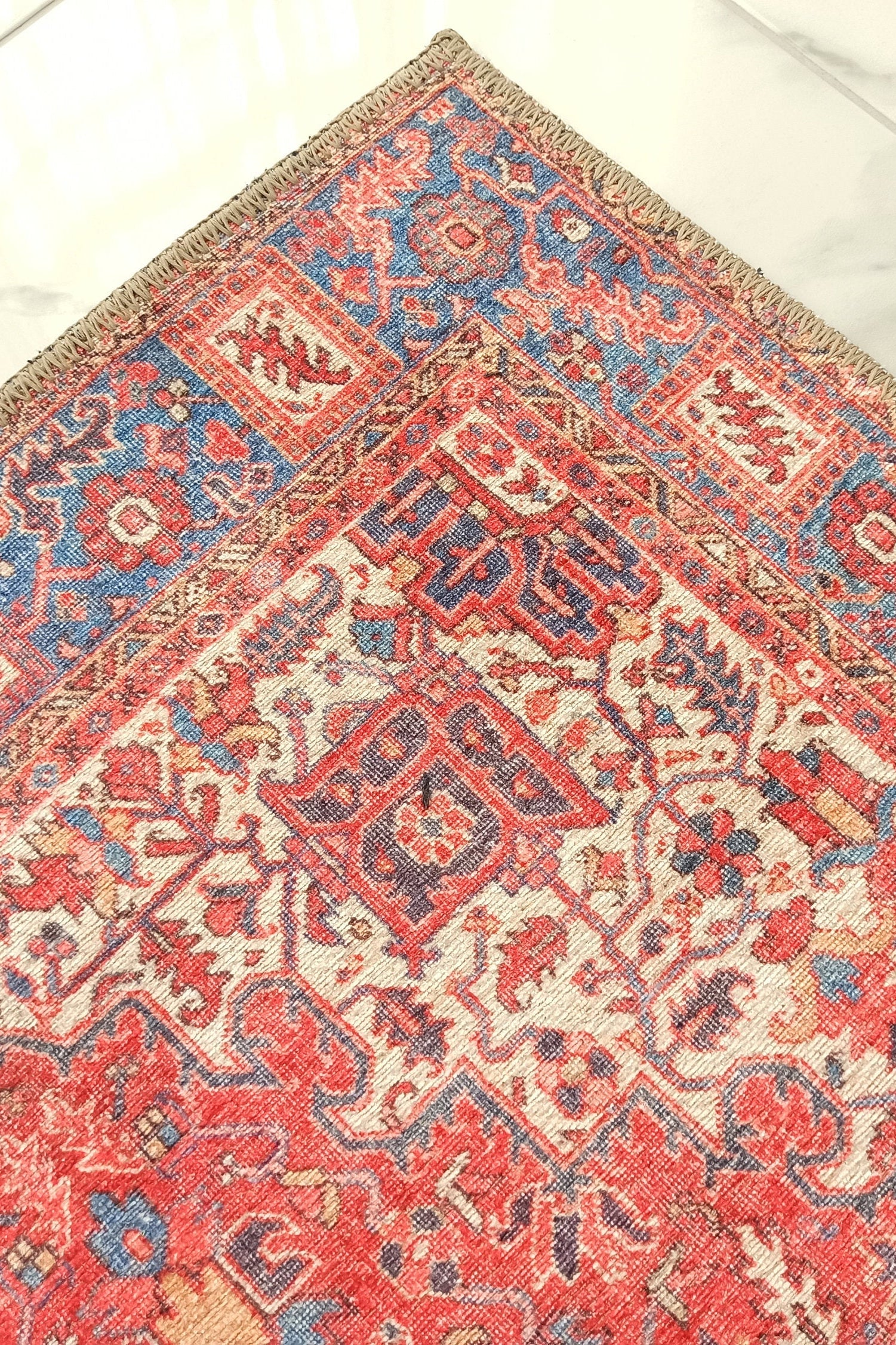 Sara Rug Antique Persian Faded Red Rug