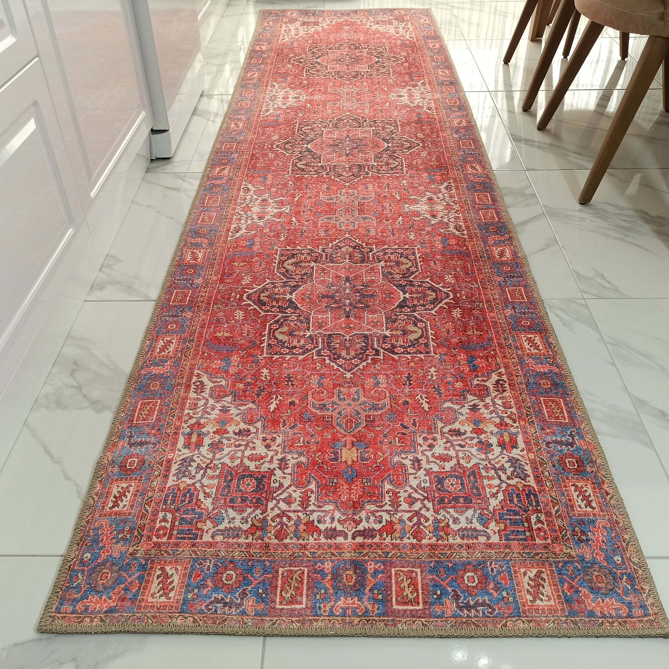 Sara Rug Antique Persian Faded Red Rug