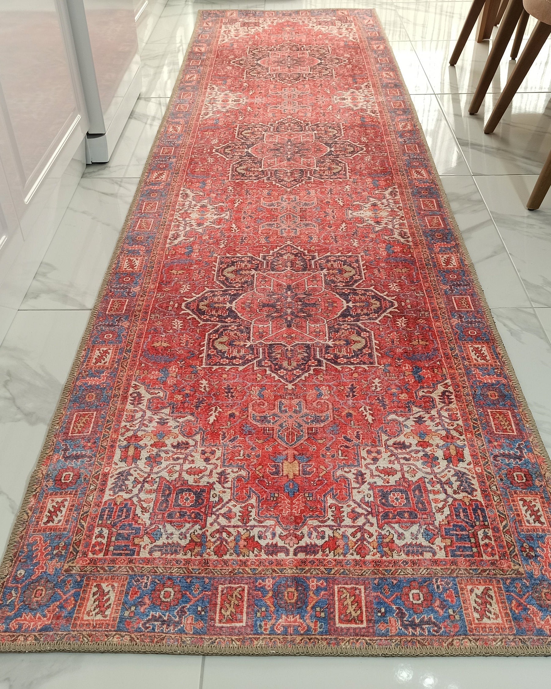 Sara Rug Antique Persian Faded Red Rug