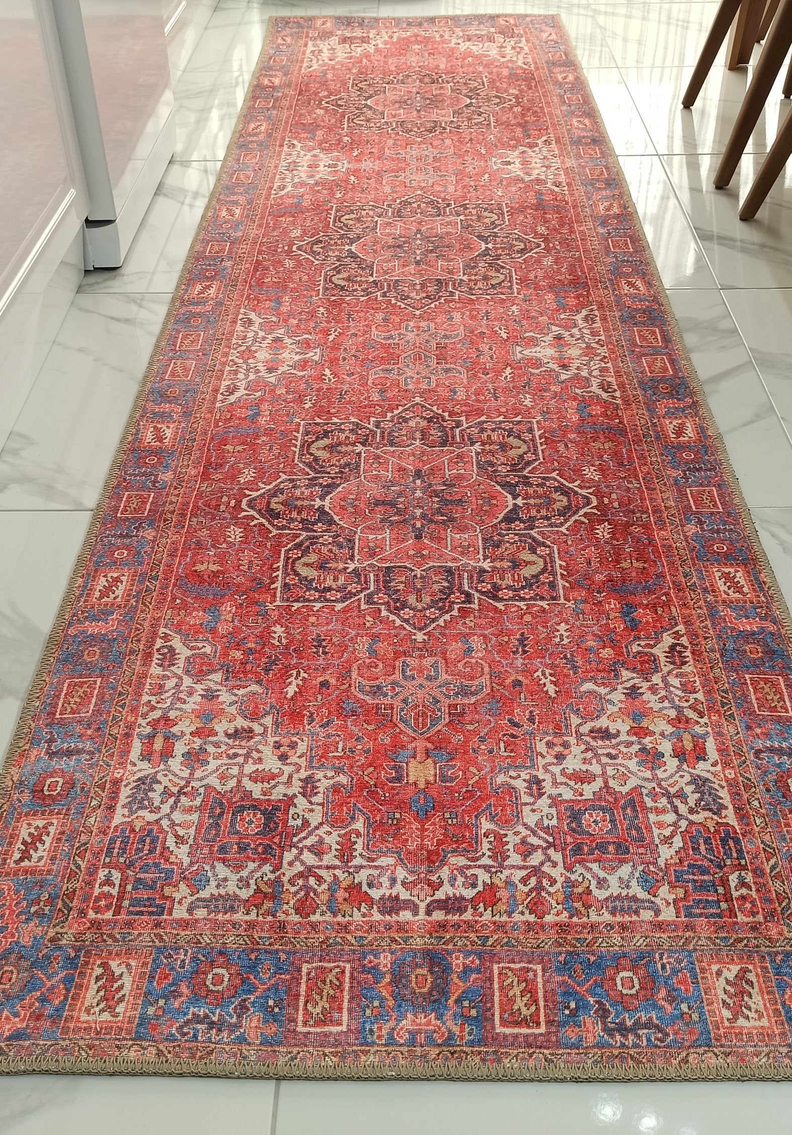 Sara Rug Antique Persian Faded Red Rug