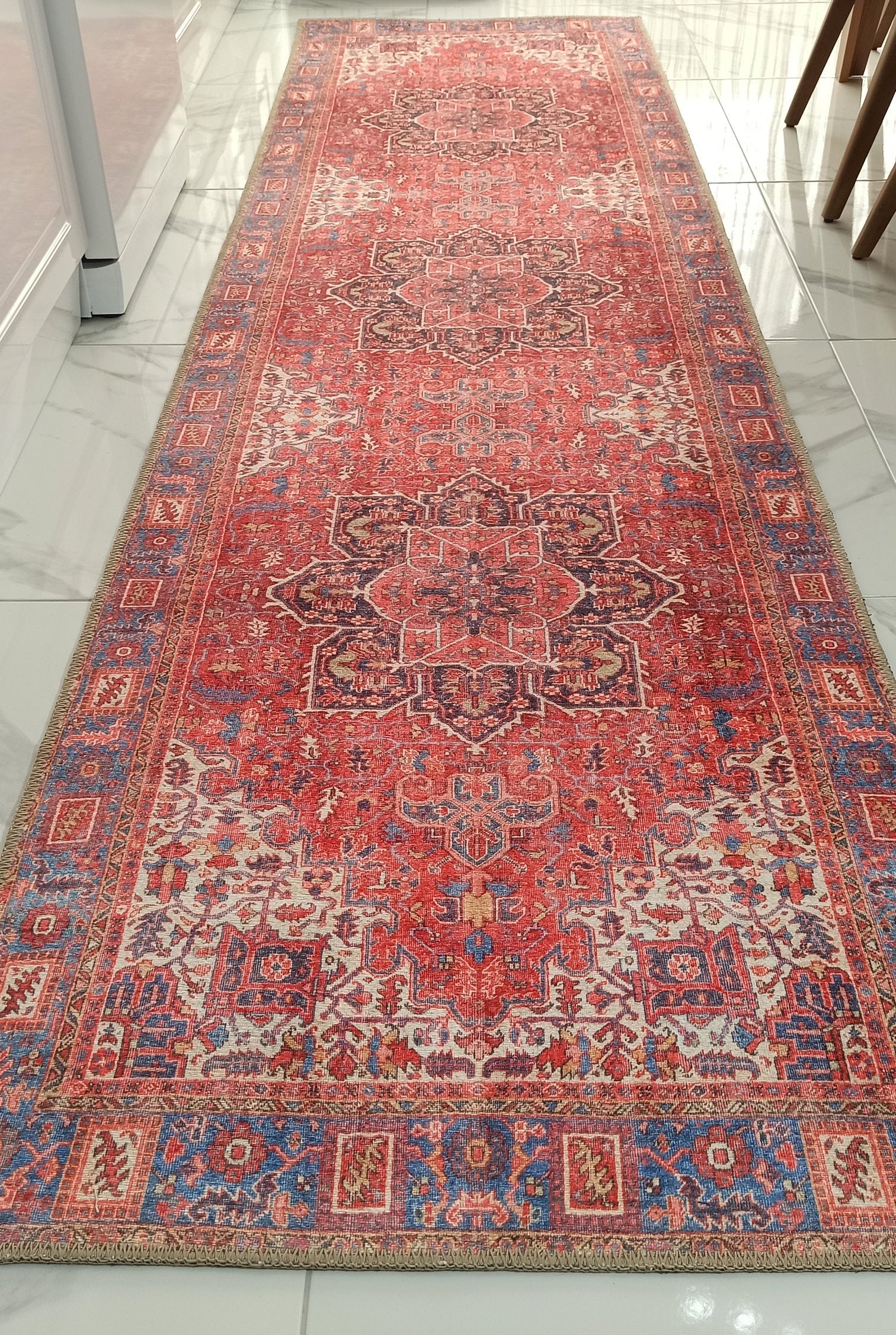 Sara Rug Antique Persian Faded Red Rug