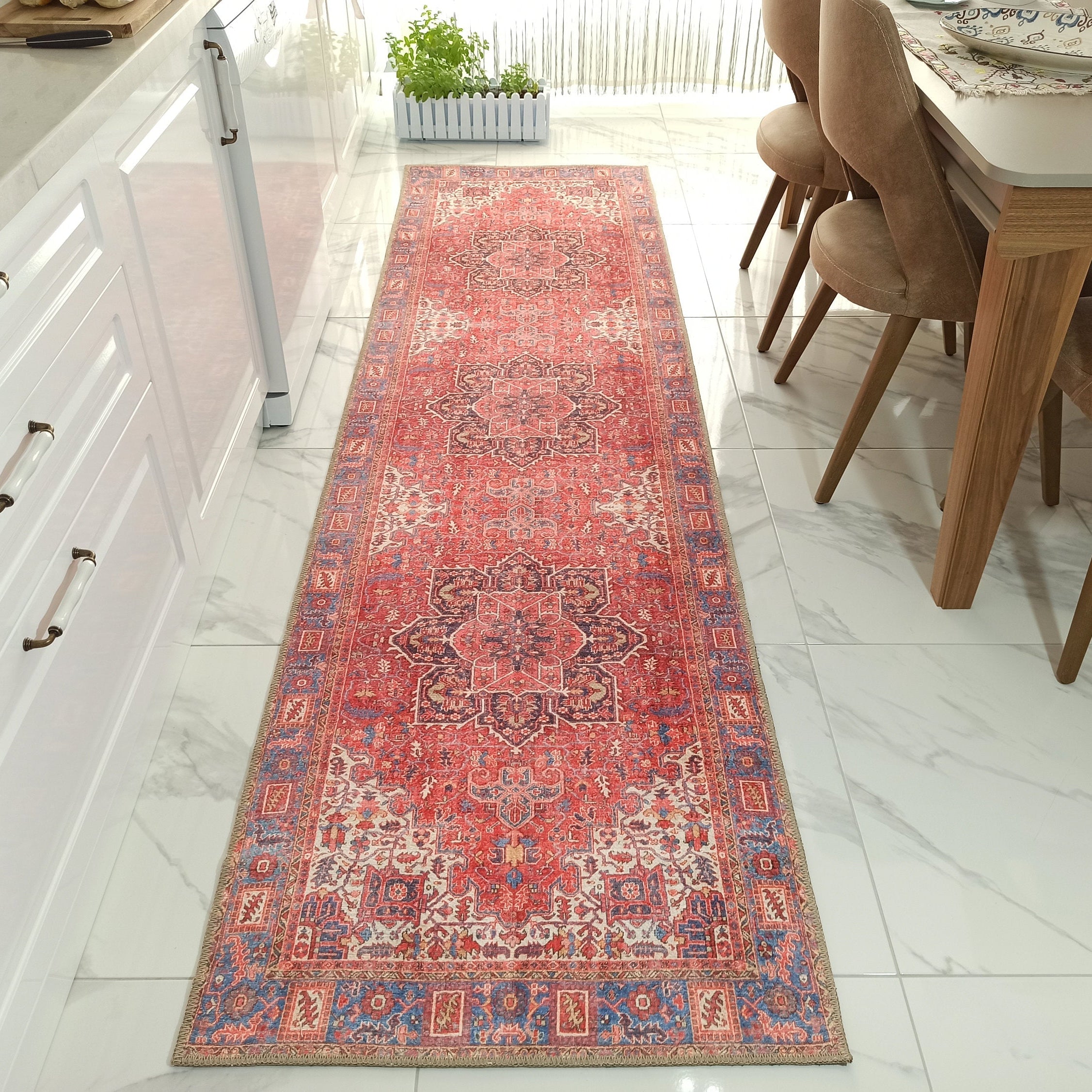 Sara Rug Antique Persian Faded Red Rug