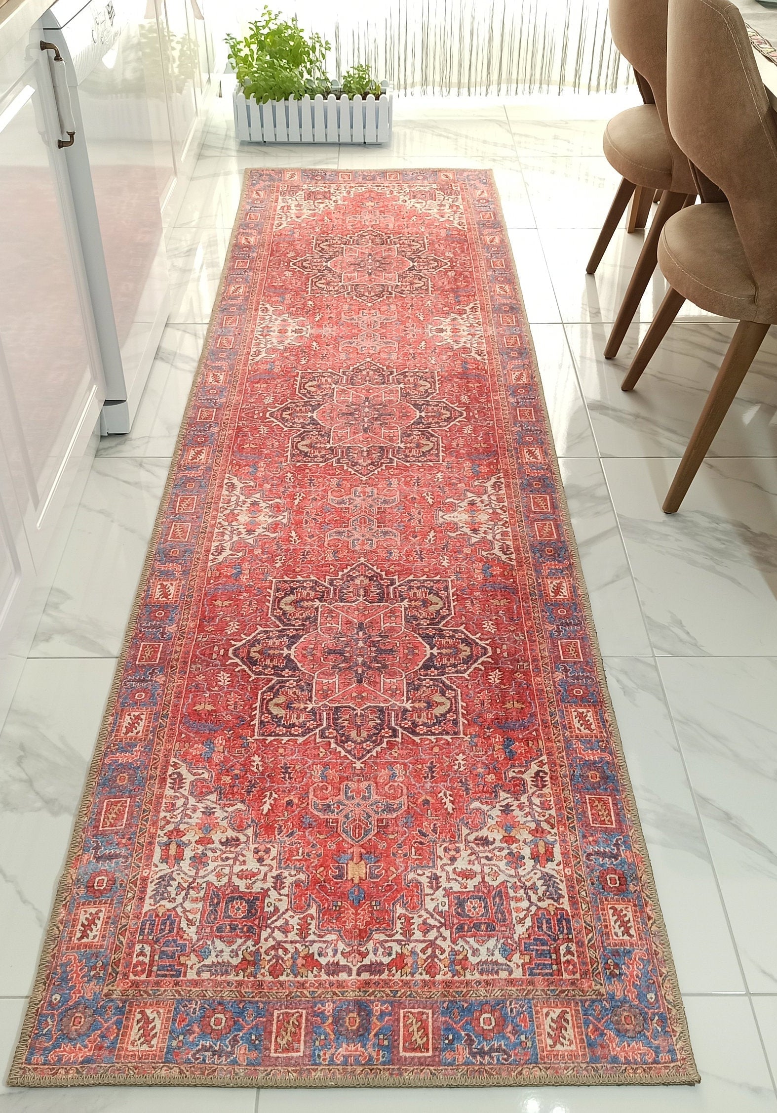 Sara Rug Antique Persian Faded Red Rug