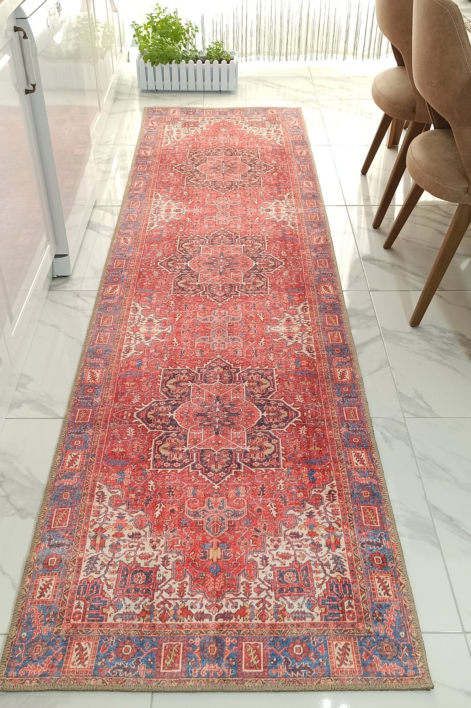 Sara Rug Antique Persian Faded Red Rug