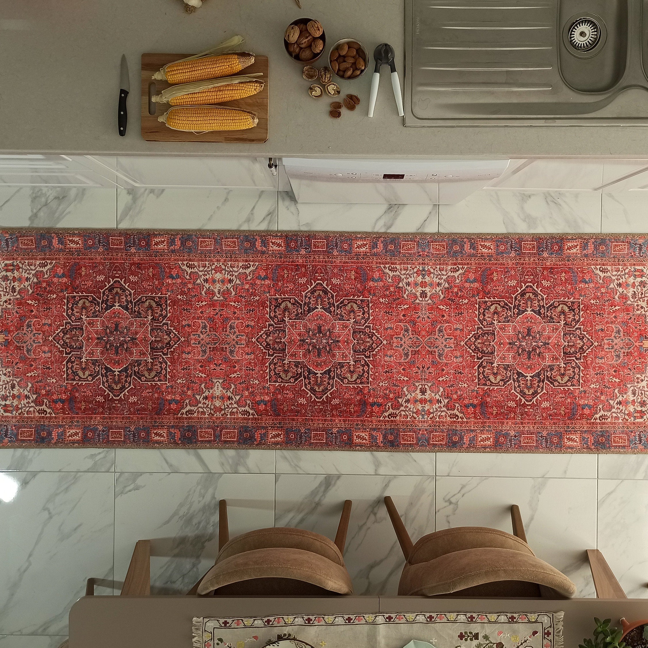 Sara Rug Antique Persian Faded Red Rug