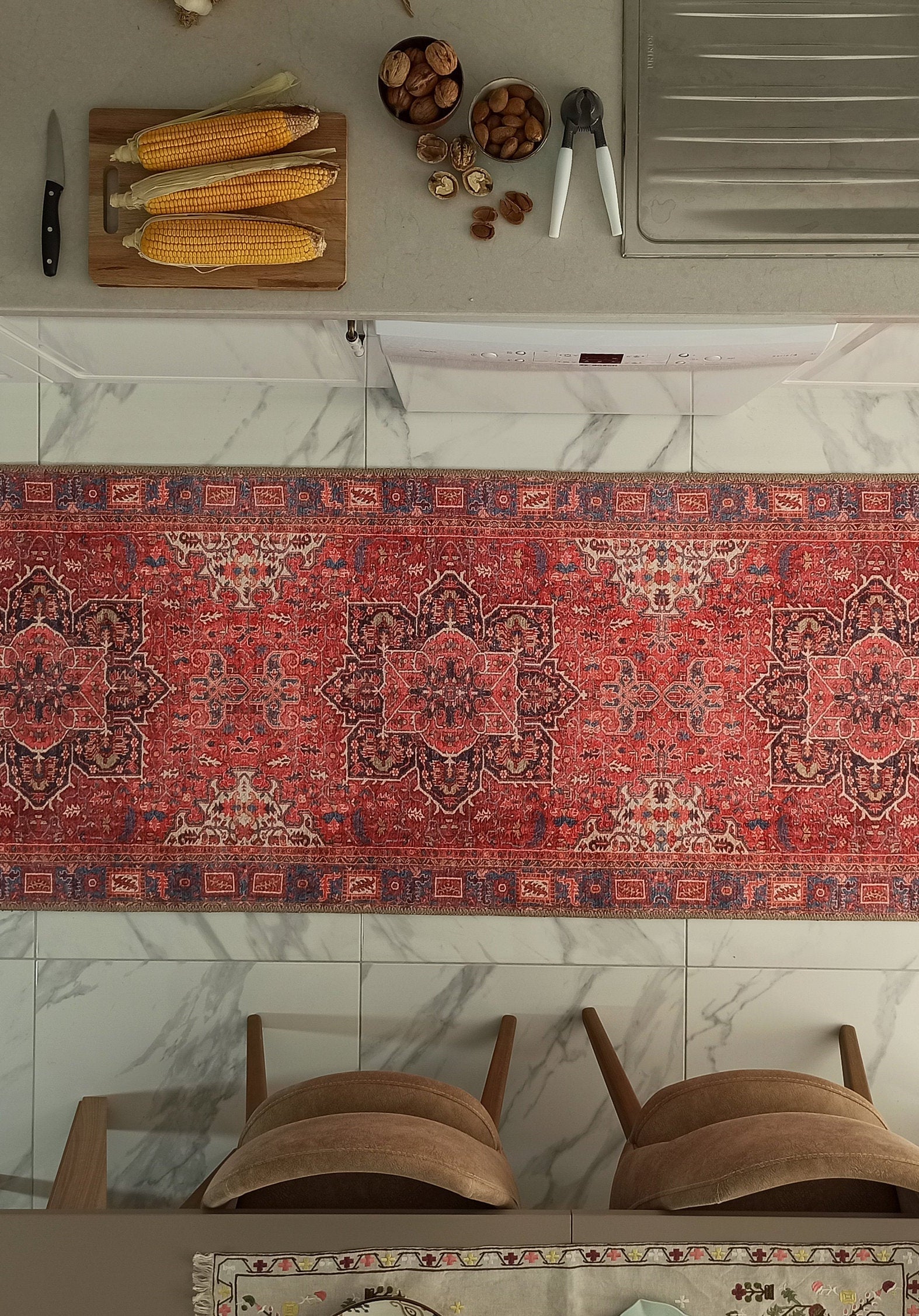 Sara Rug Antique Persian Faded Red Rug