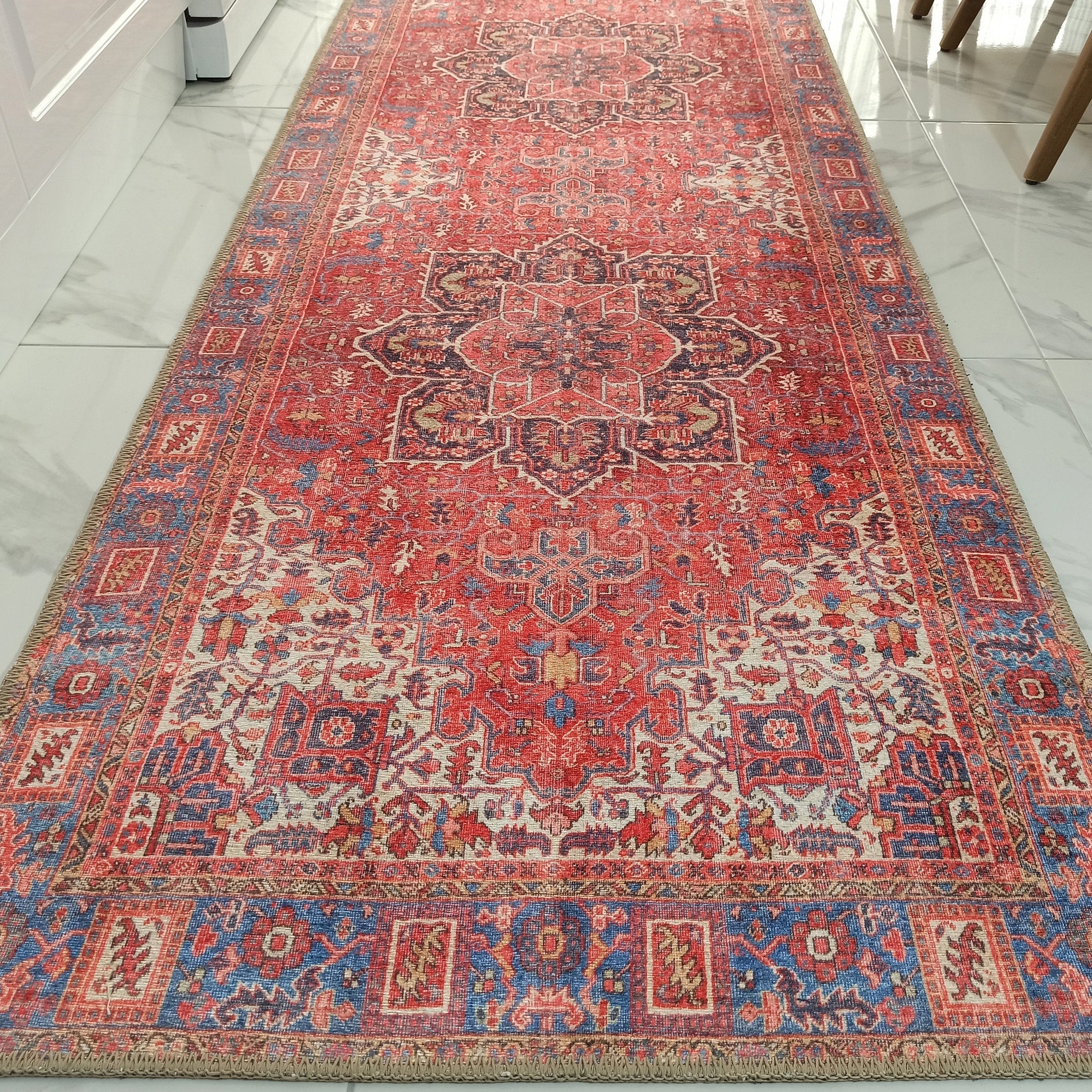 Sara Rug Antique Persian Faded Red Rug