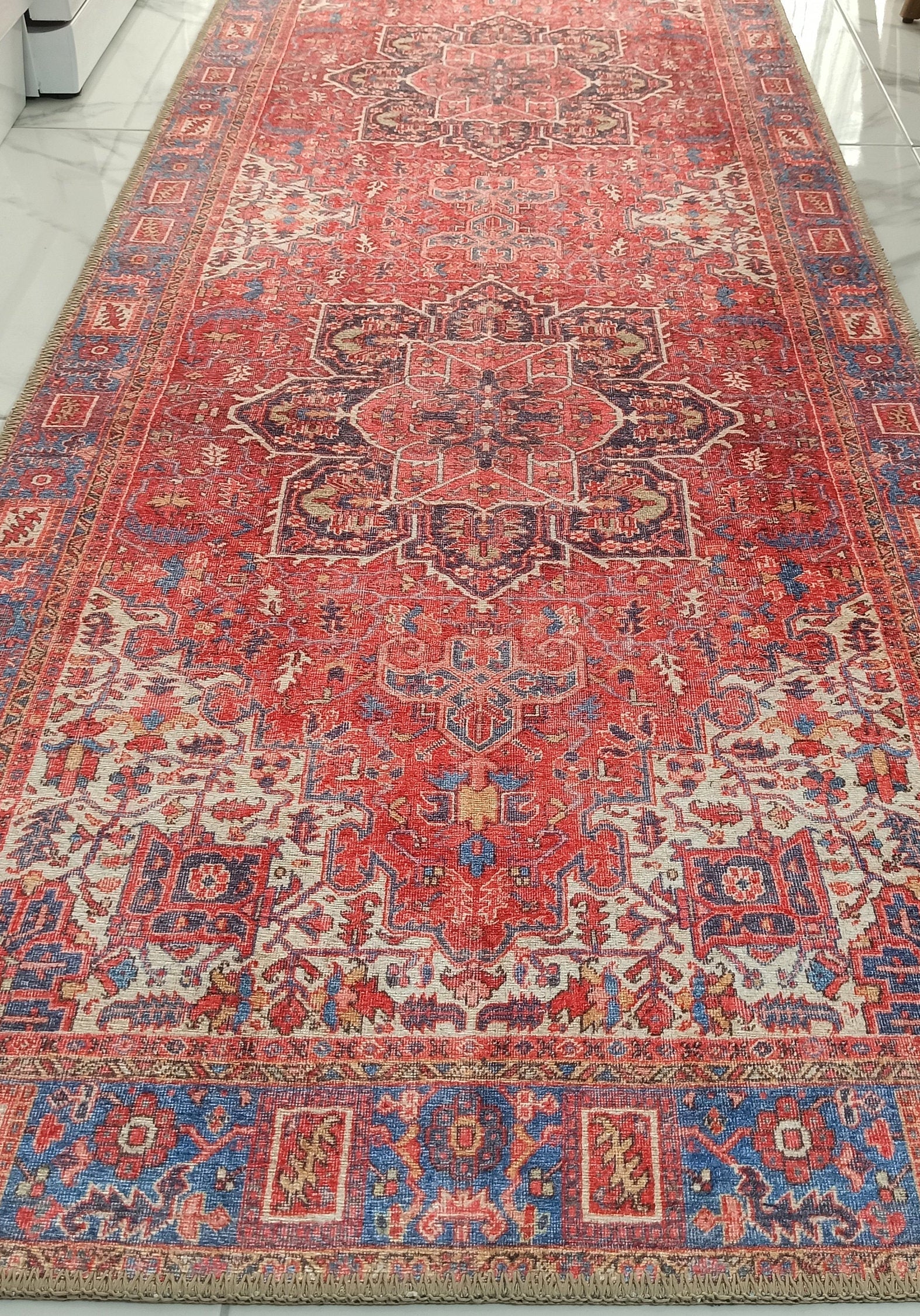 Sara Rug Antique Persian Faded Red Rug