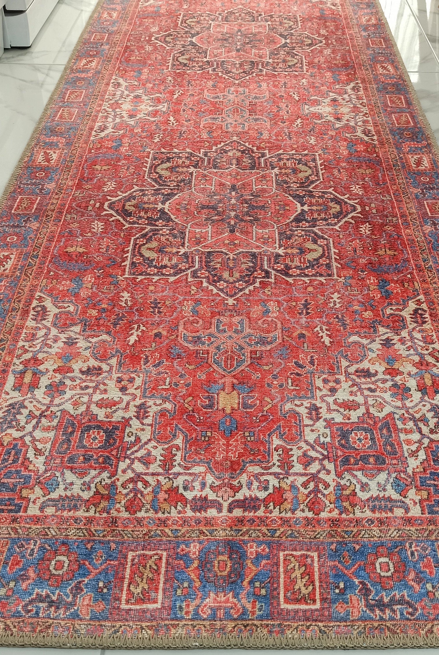 Sara Rug Antique Persian Faded Red Rug