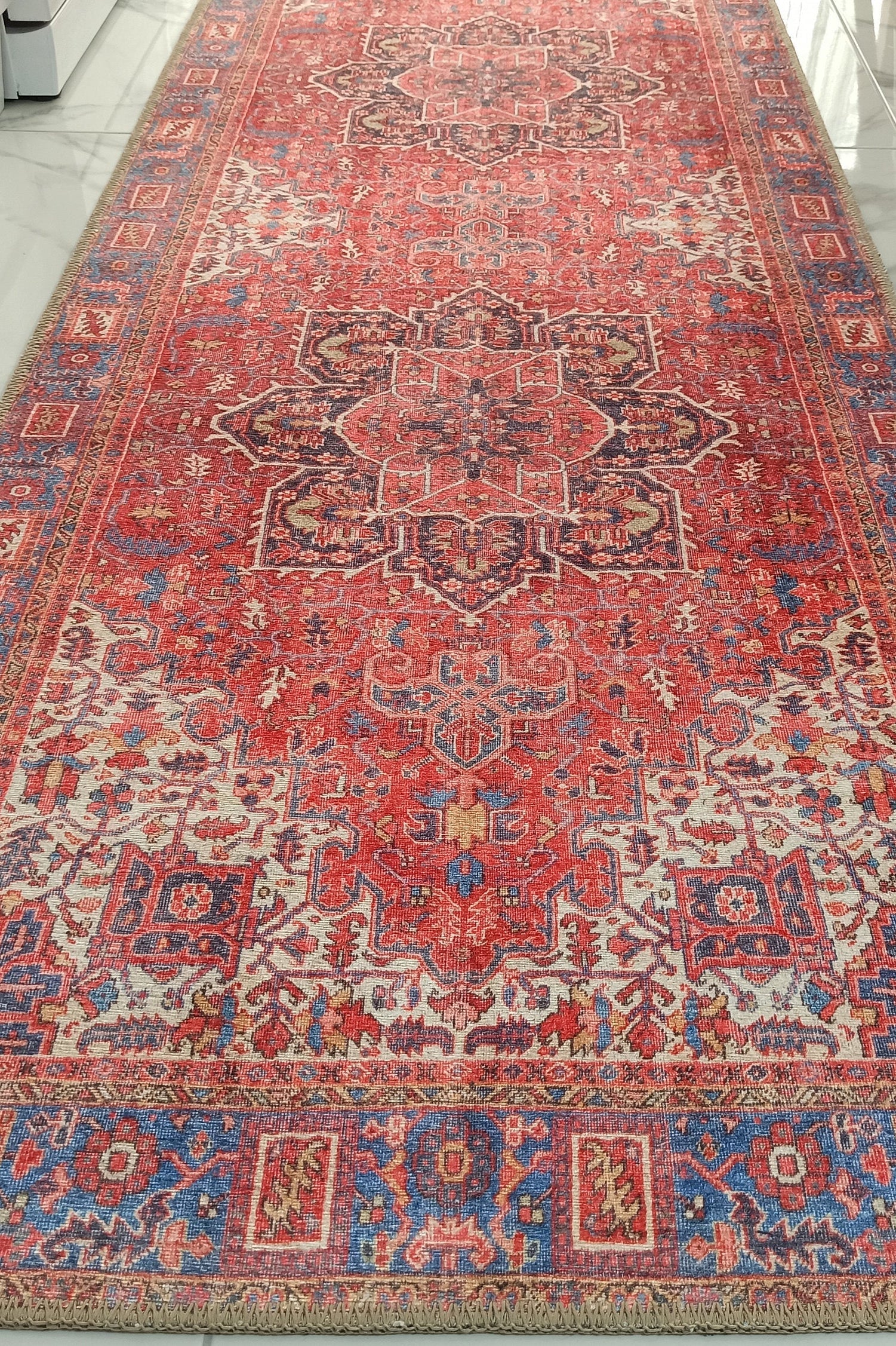 Sara Rug Antique Persian Faded Red Rug