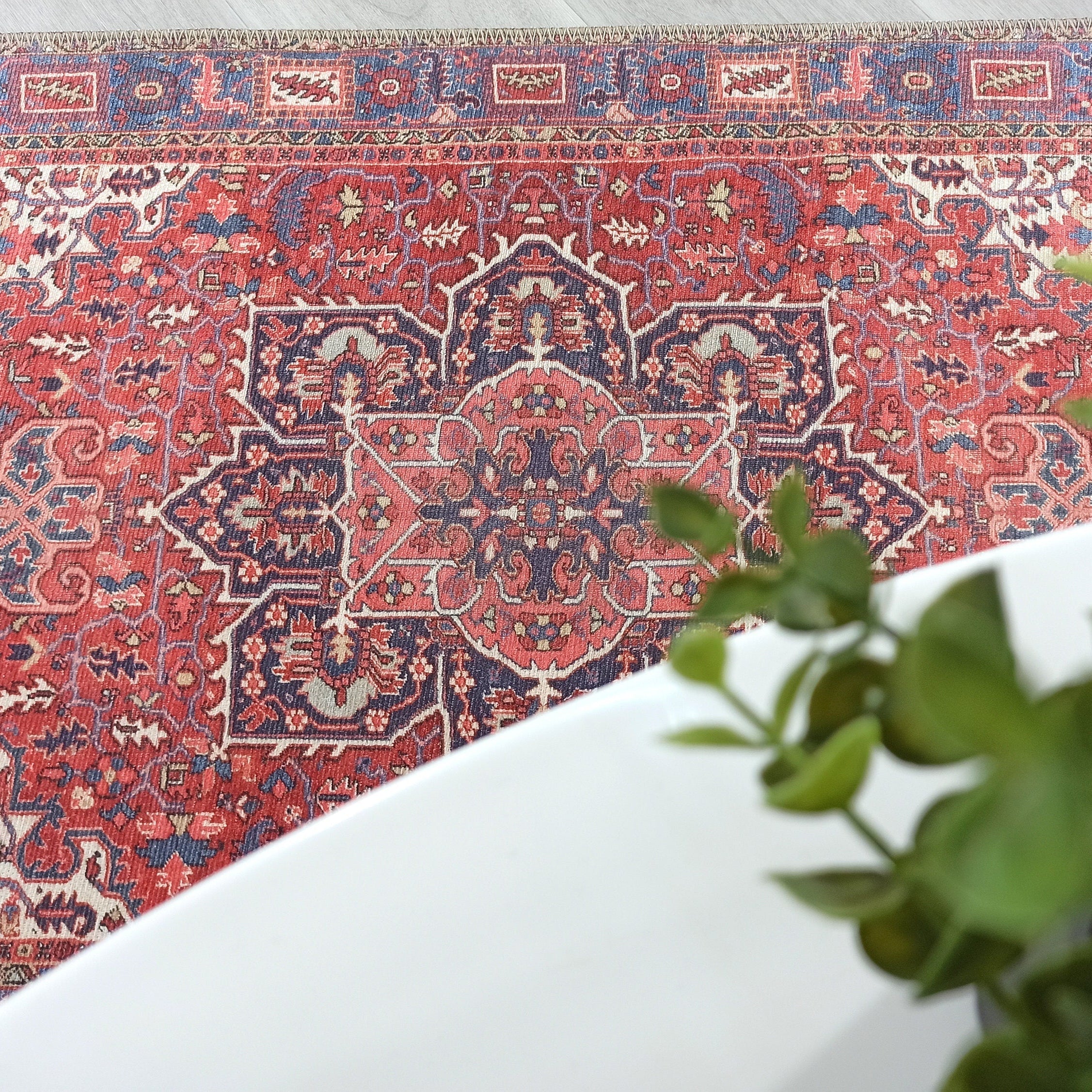 Sara Rug Antique Persian Faded Red Rug