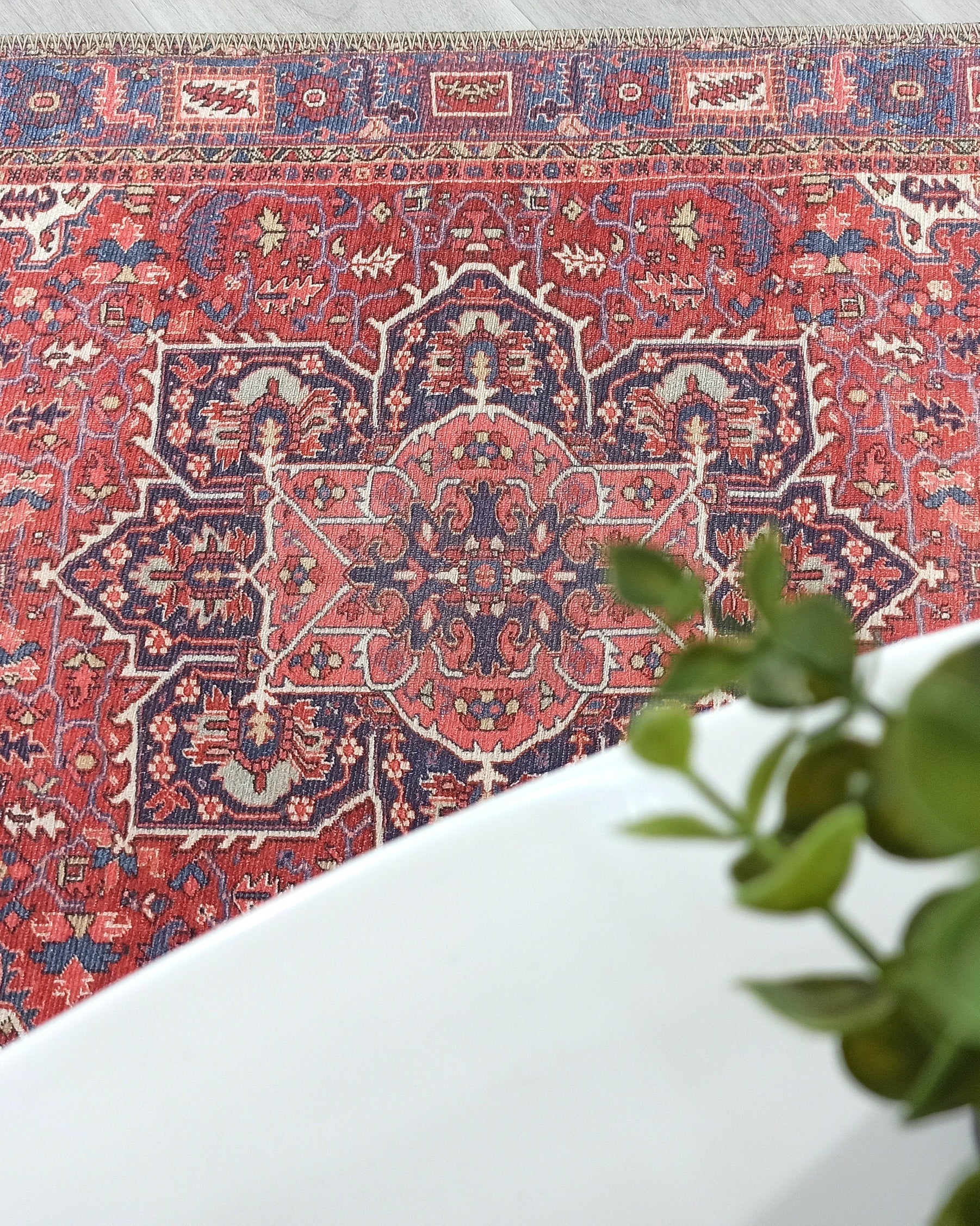 Sara Rug Antique Persian Faded Red Rug