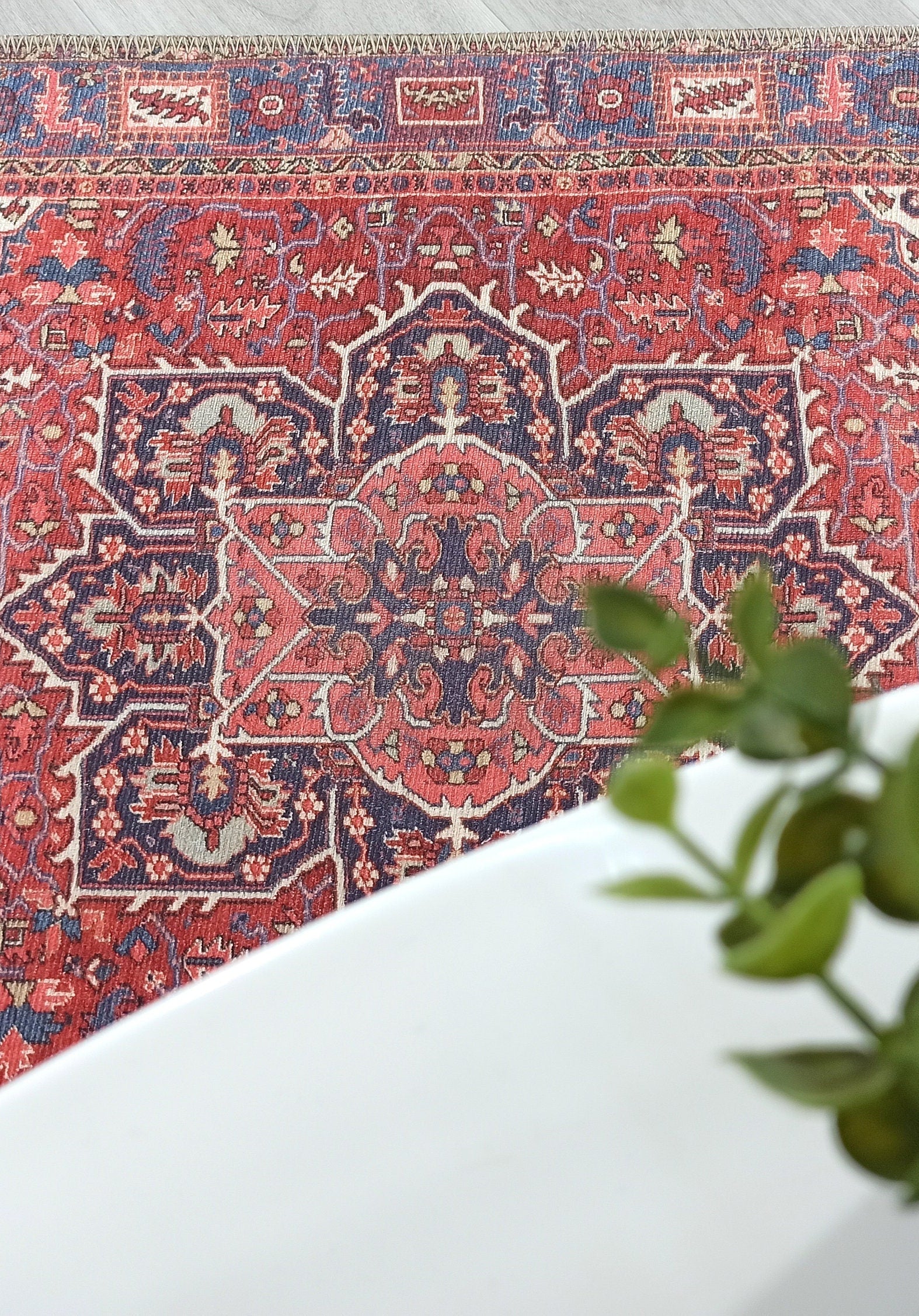 Sara Rug Antique Persian Faded Red Rug