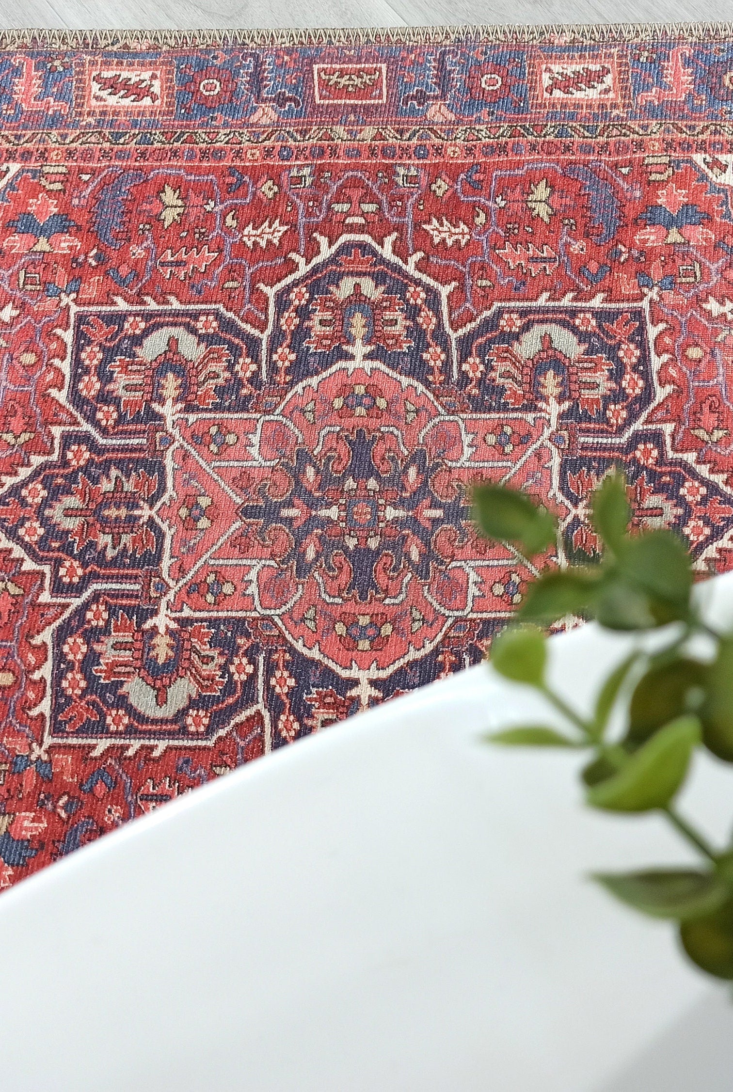 Sara Rug Antique Persian Faded Red Rug