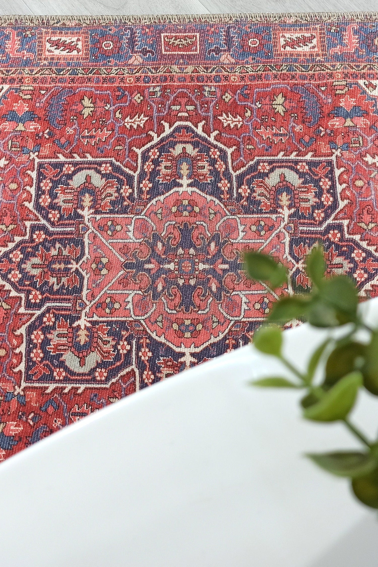 Sara Rug Antique Persian Faded Red Rug