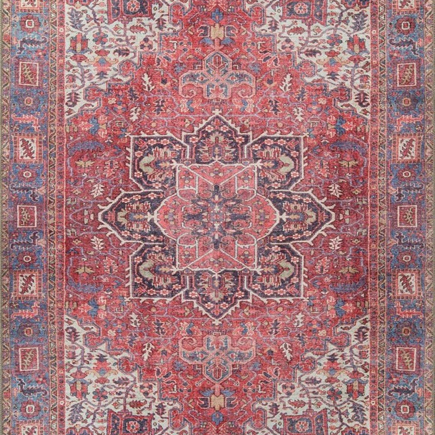 Sara Rug Antique Persian Faded Red Rug