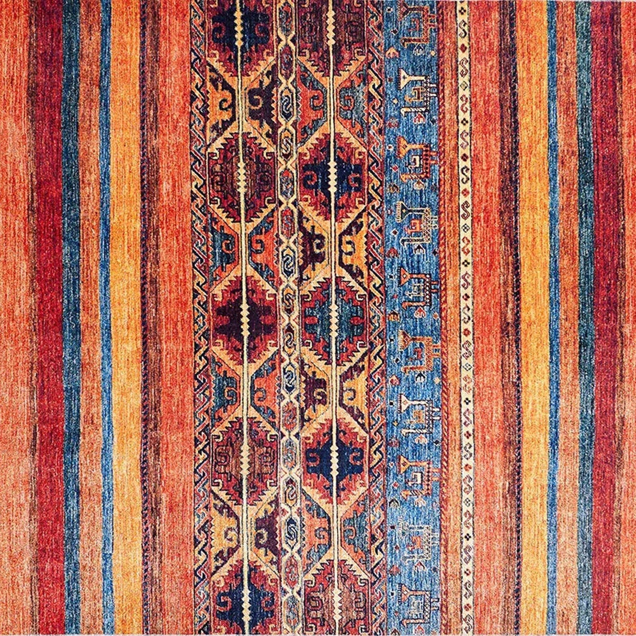 Sawa Turkish Orange Kilim Rug