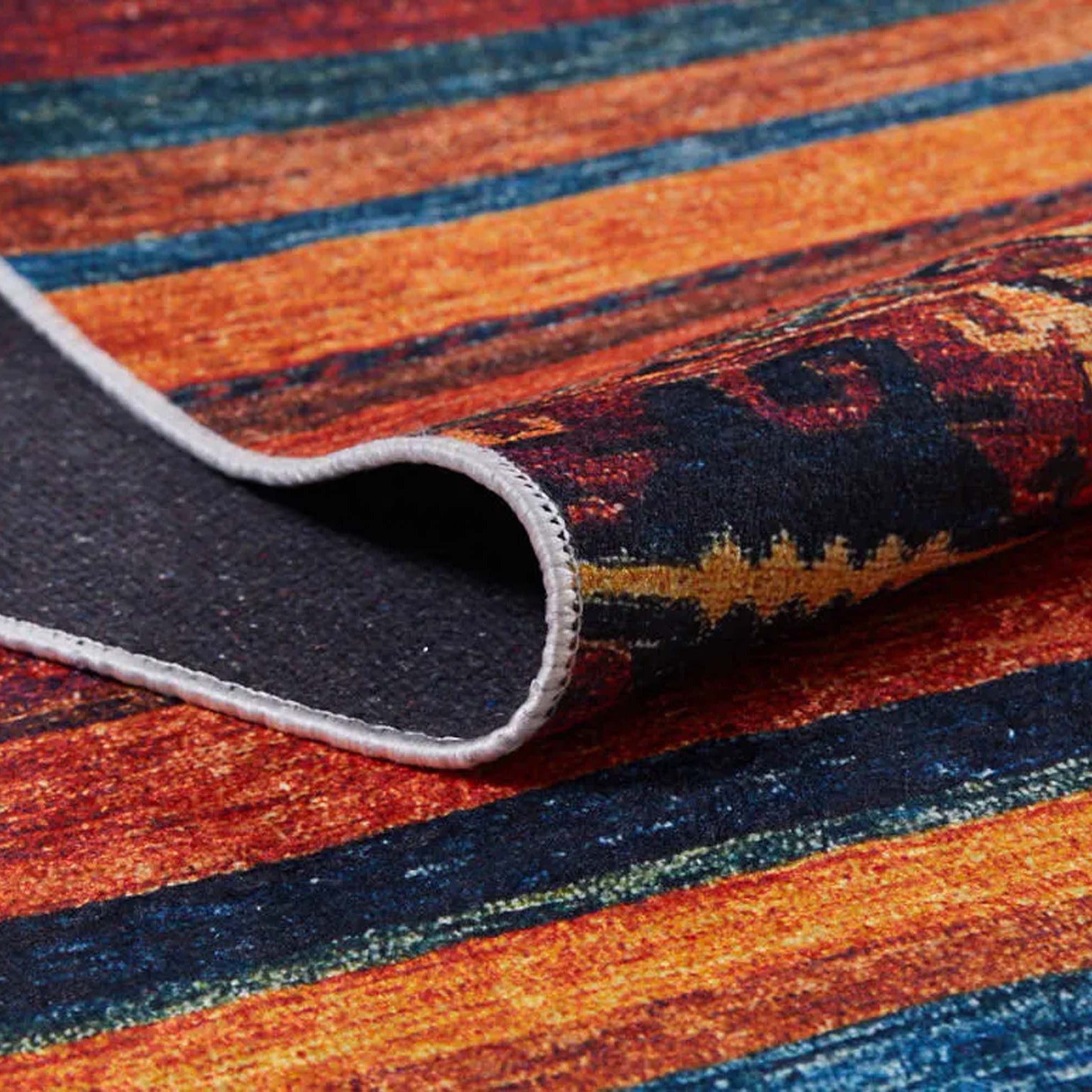 Sawa Turkish Orange Kilim Rug