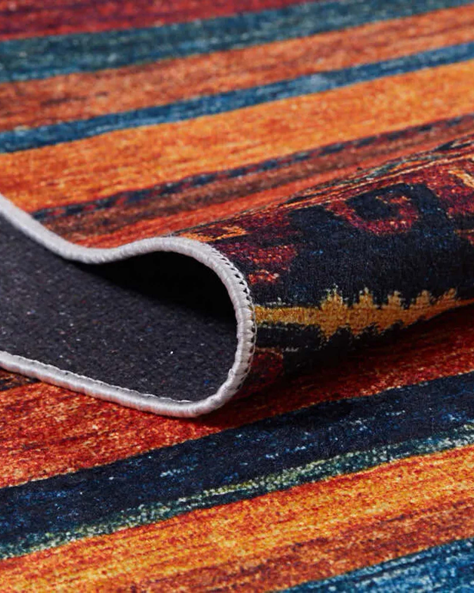 Sawa Turkish Orange Kilim Rug