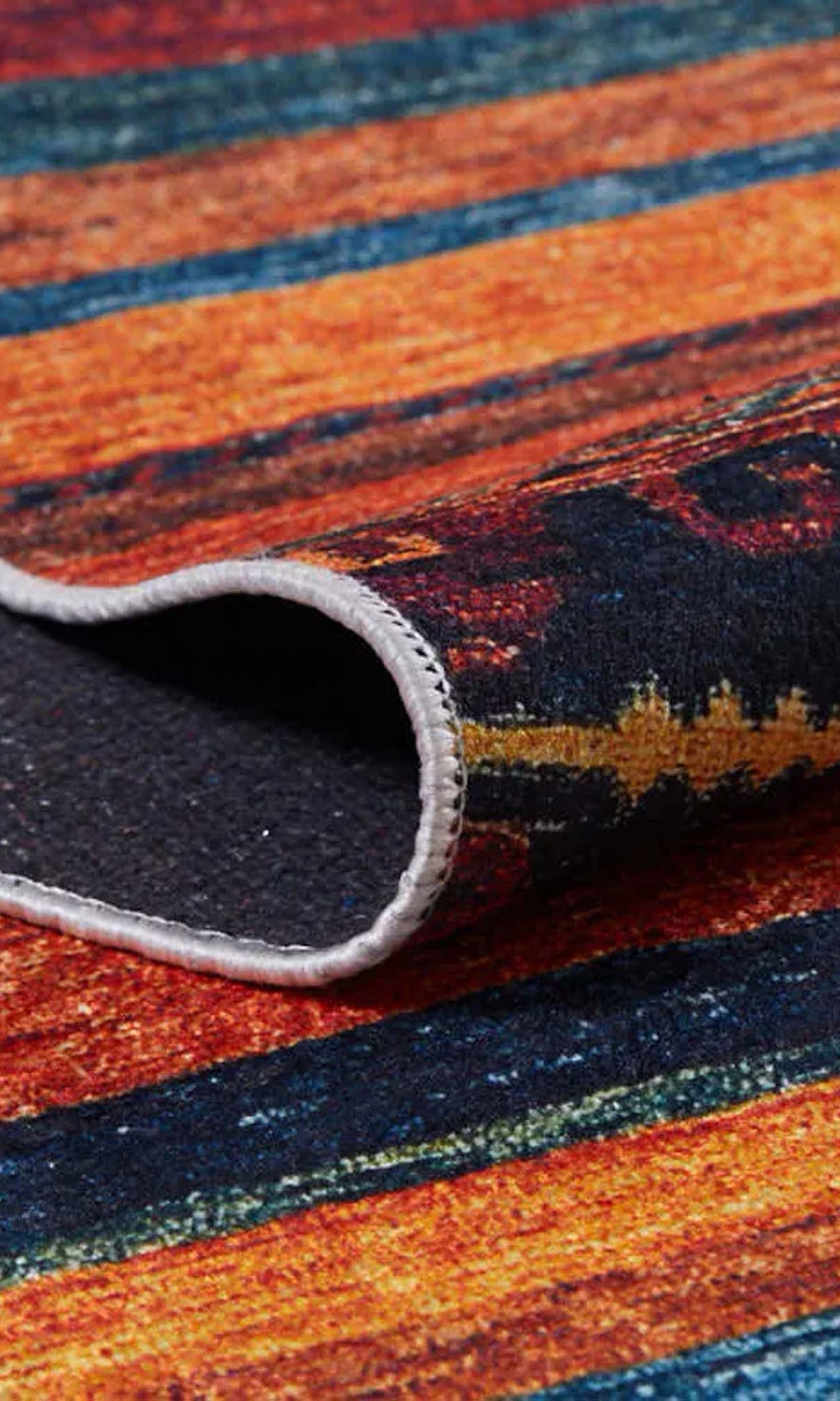 Sawa Turkish Orange Kilim Rug