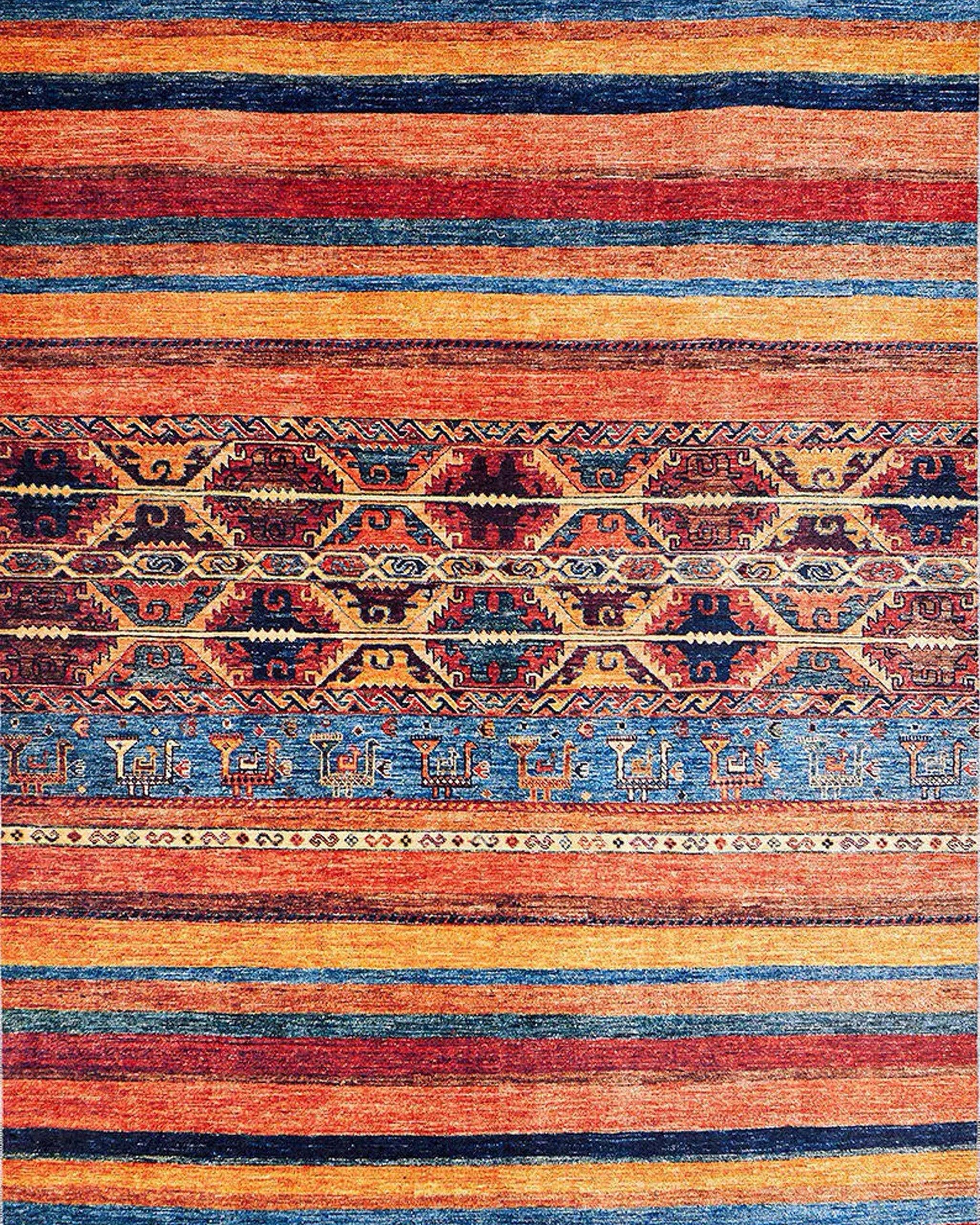 Sawa Turkish Orange Kilim Rug