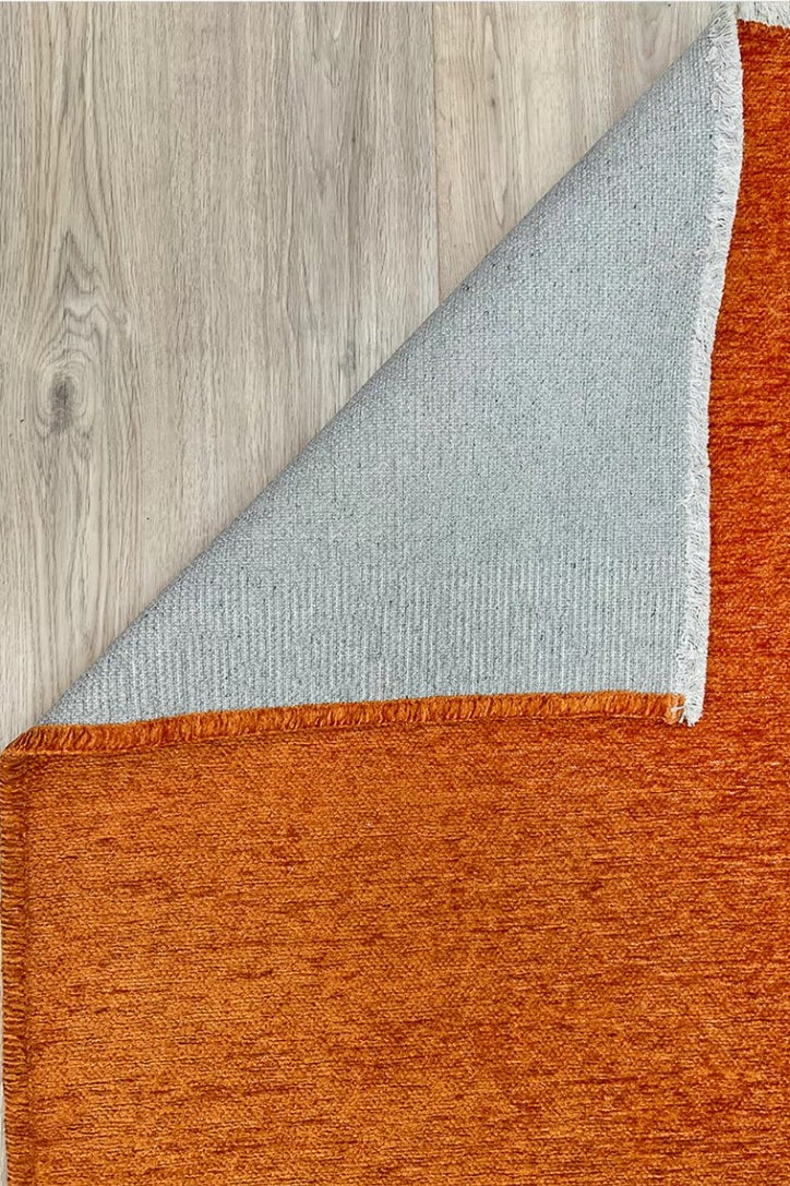 Orange Plain Flatweave Rug, Modern Boho & Halloween Home Decor Area Rugs Runner