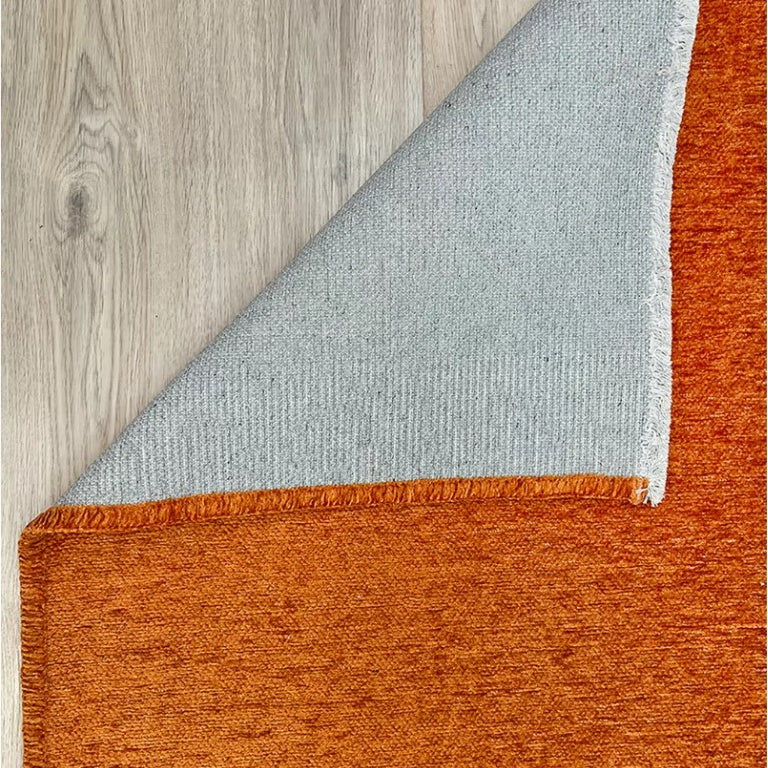 Orange Plain Flatweave Rug, Modern Boho & Halloween Home Decor Area Rugs Runner