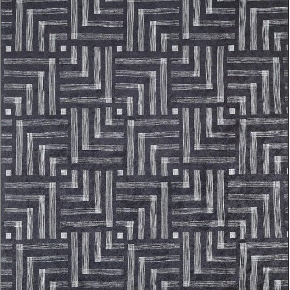 Beypa Pearl Brown Rug Black & White Geometric Area Rugs