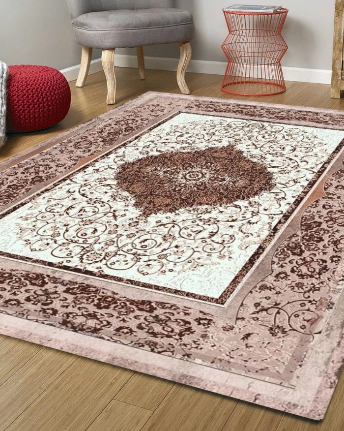 Leah Medallion Turkish Brown Rug