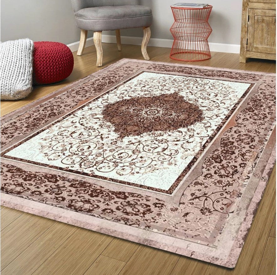 Leah Medallion Turkish Brown Rug